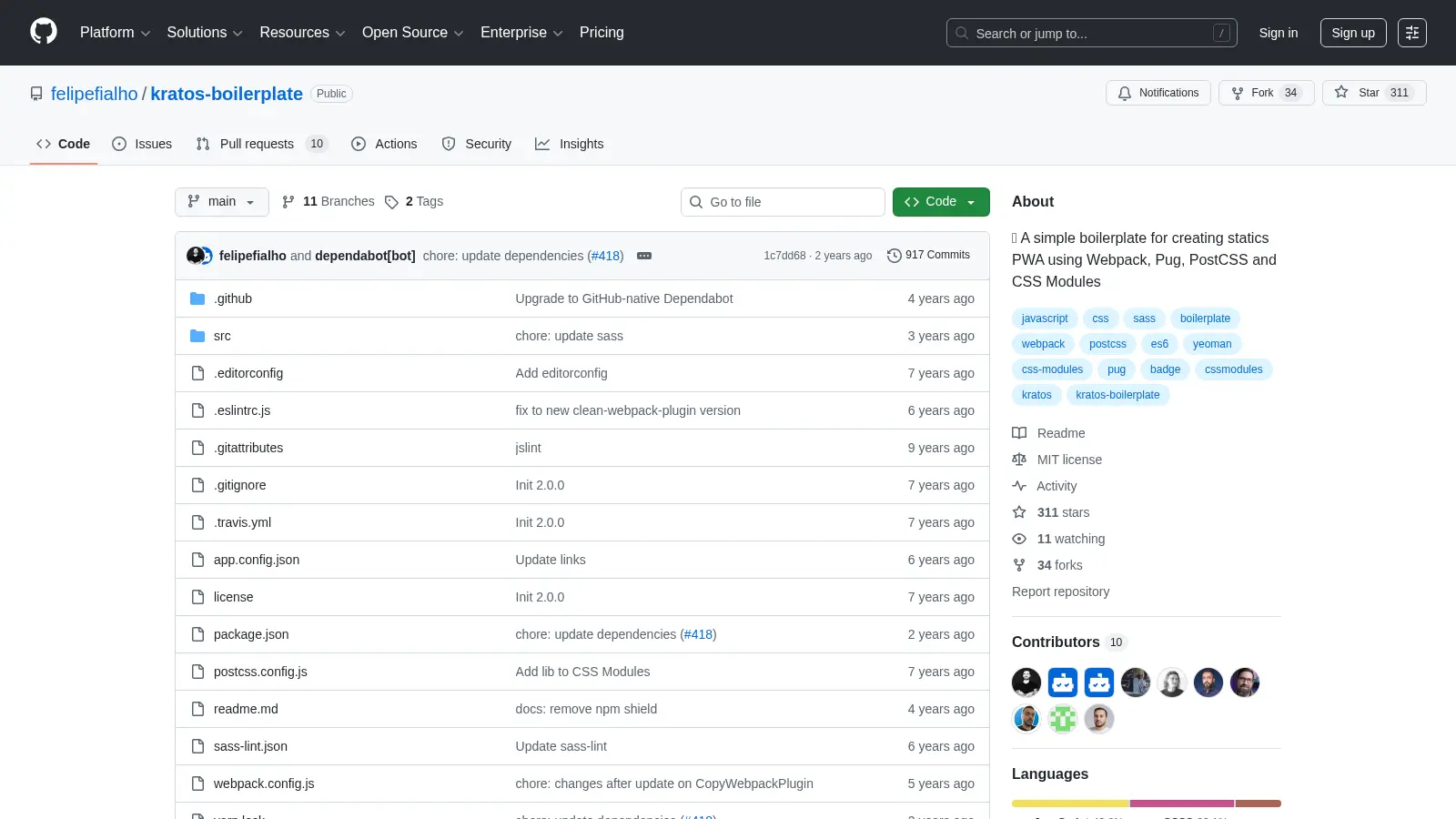 Kratos Boilerplate screenshot
