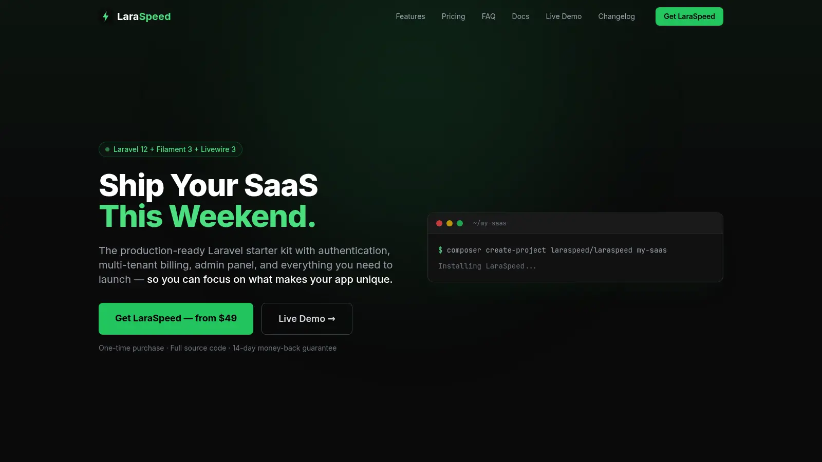 LaraSpeed screenshot