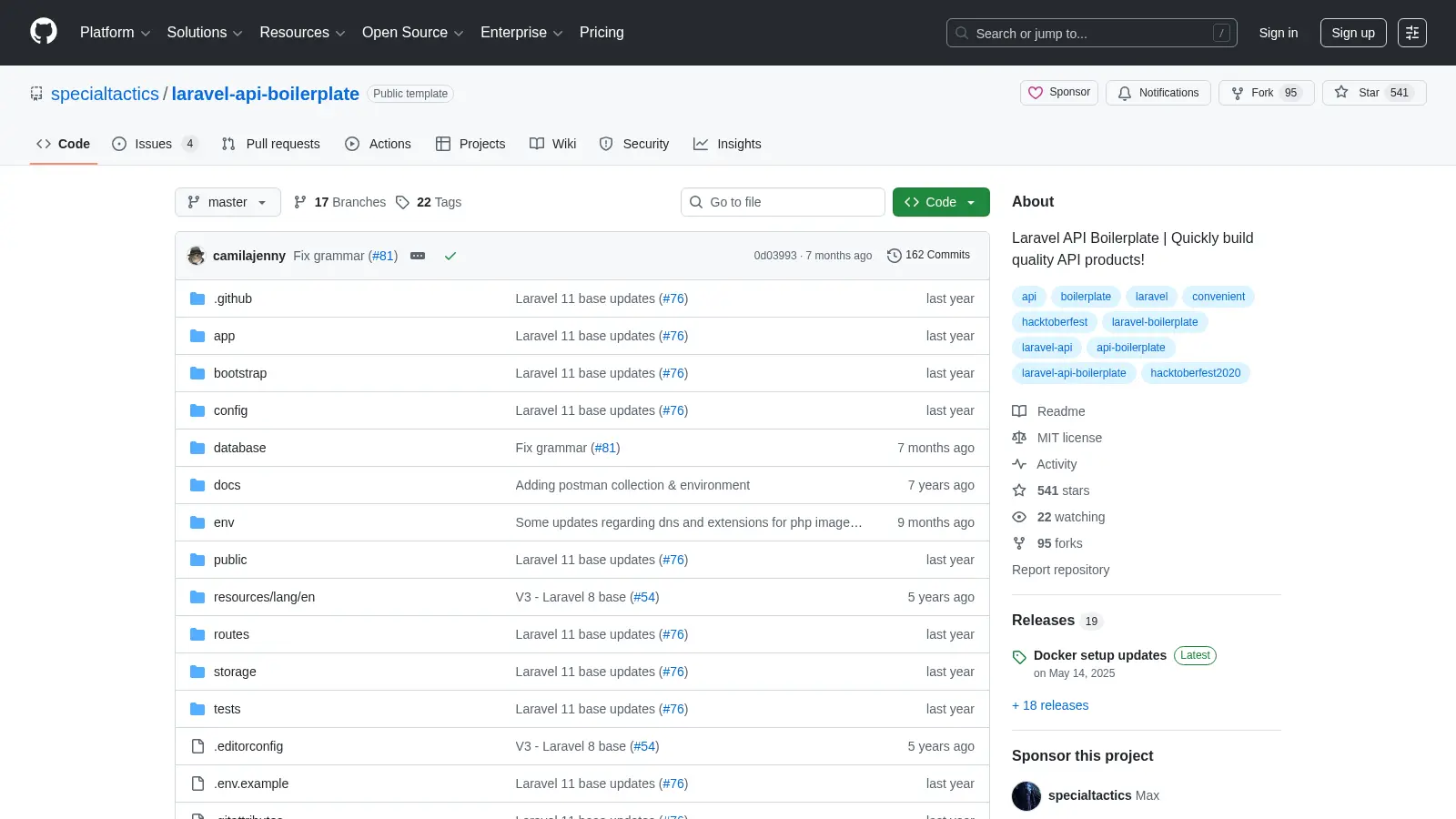 Laravel Api Boilerplate 2 screenshot