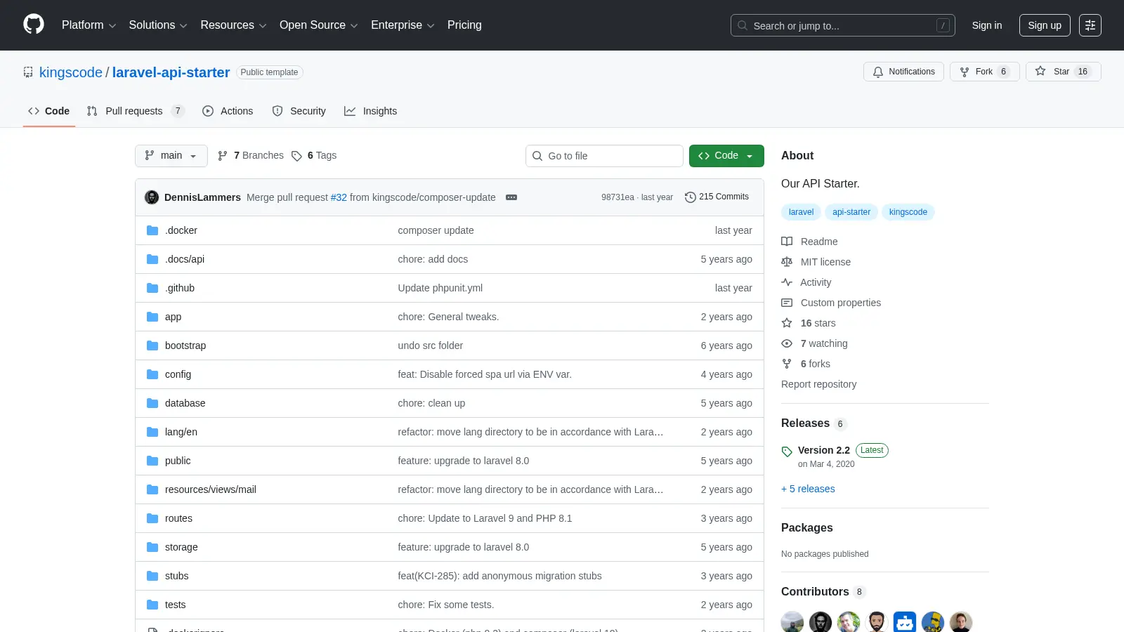 Laravel Api Starter screenshot