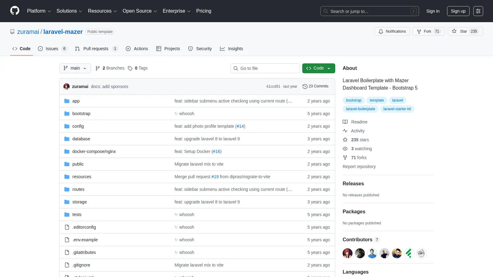 Laravel Mazer screenshot