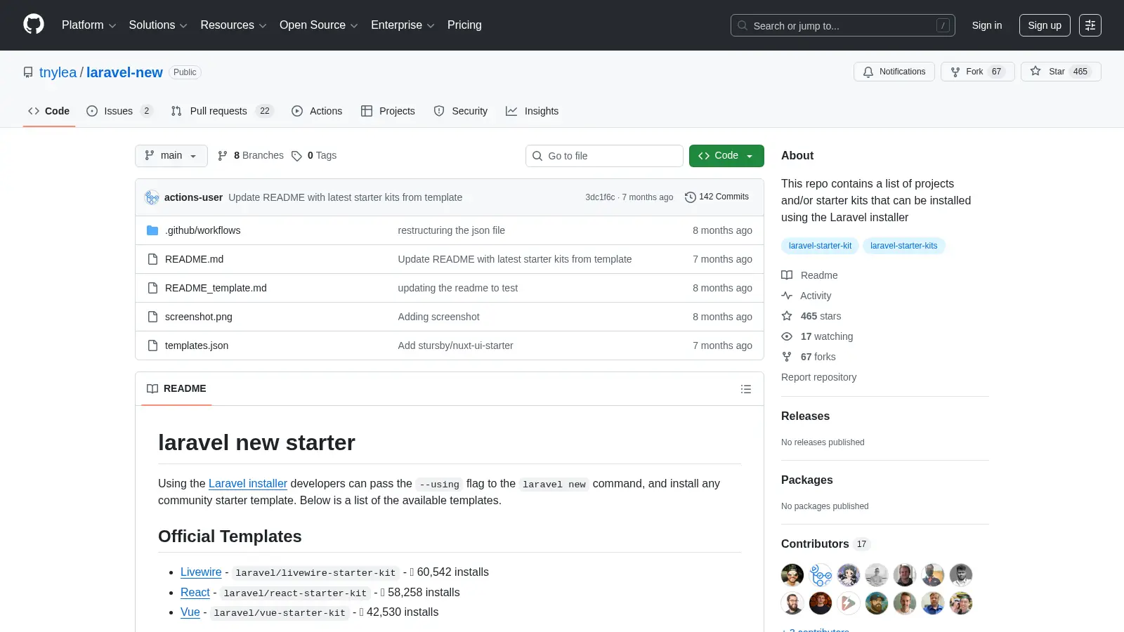 Laravel New screenshot
