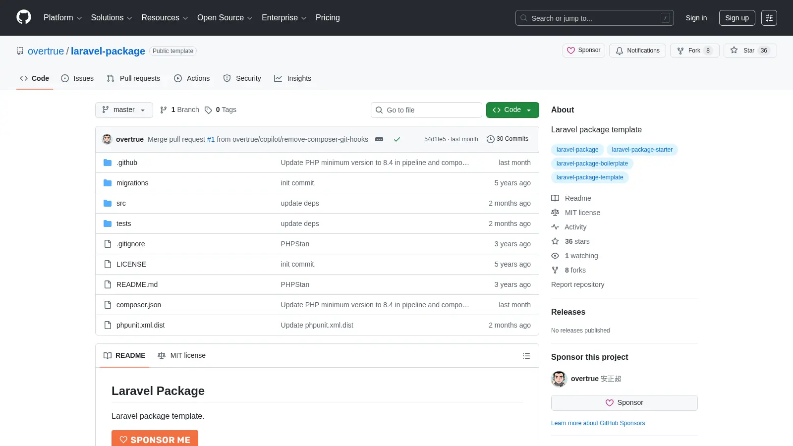 Laravel Package screenshot