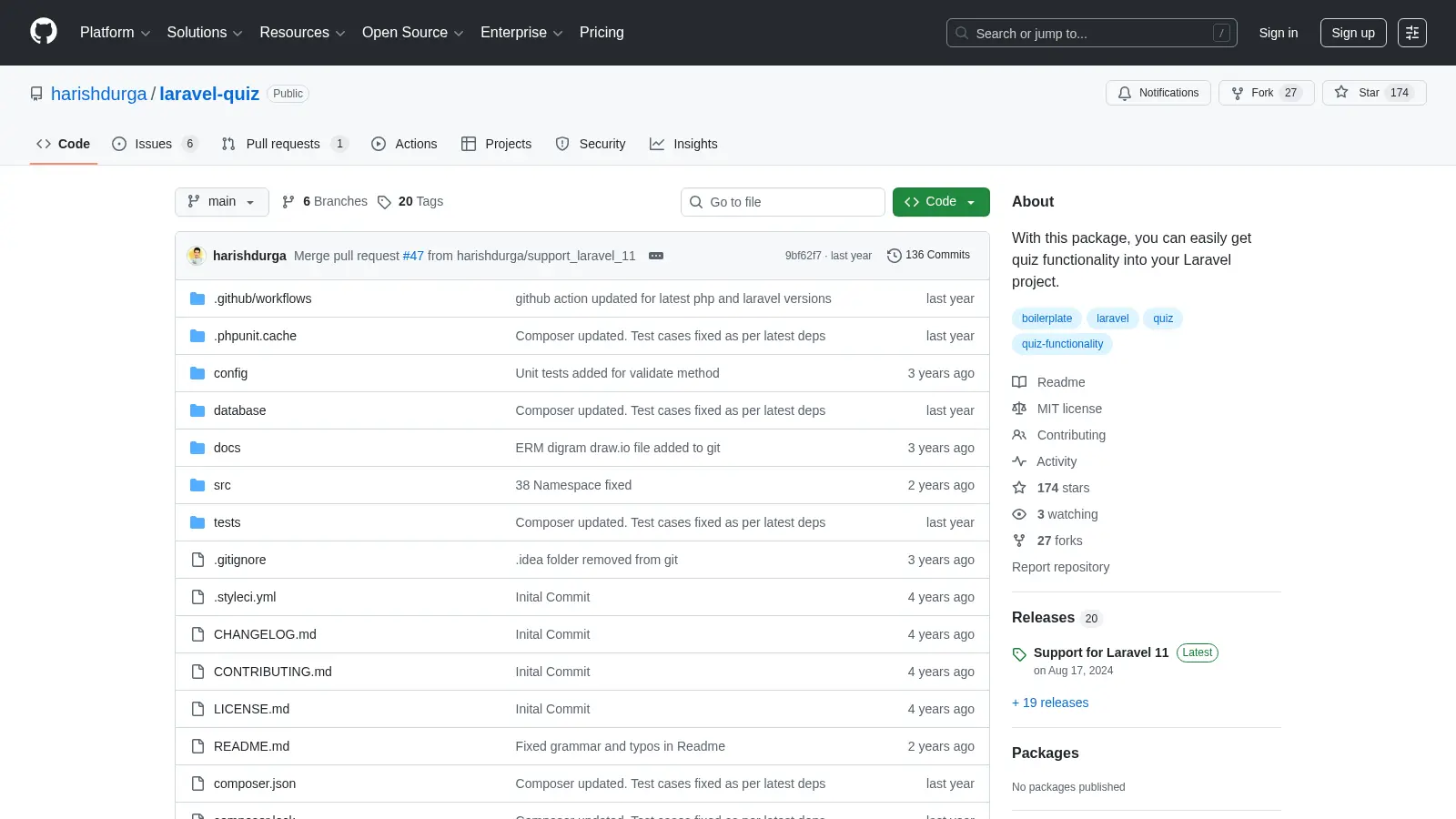 Laravel Quiz screenshot