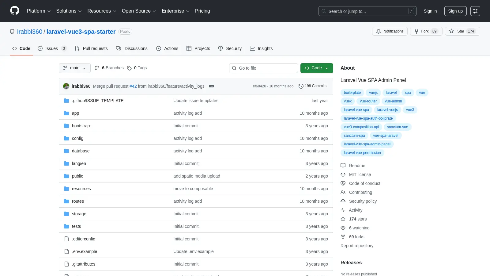 Laravel Vue3 Spa Starter screenshot
