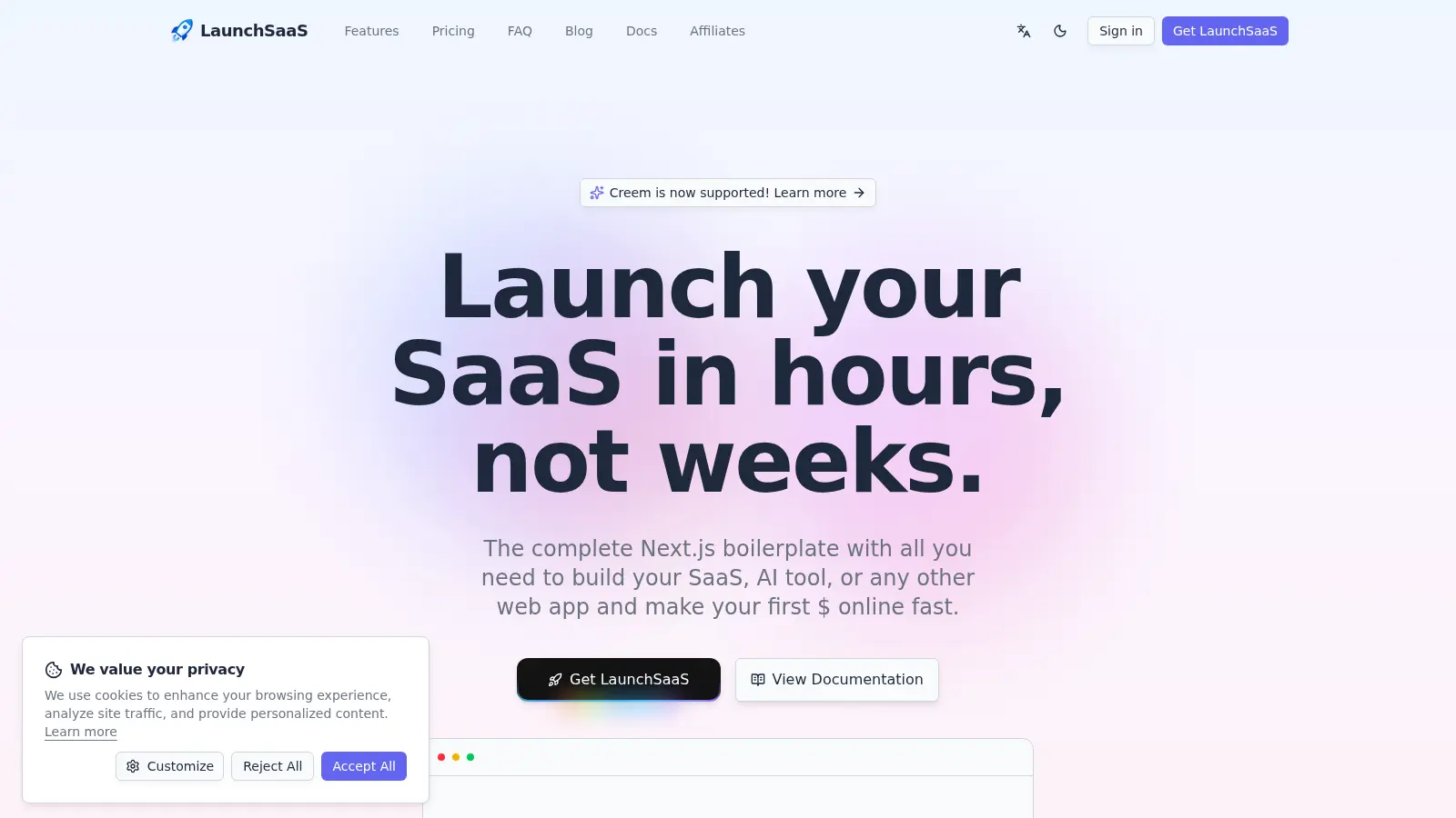 LaunchSaaS screenshot