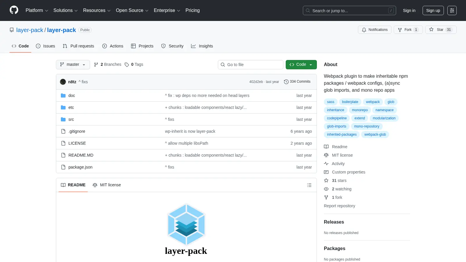 Layer Pack screenshot