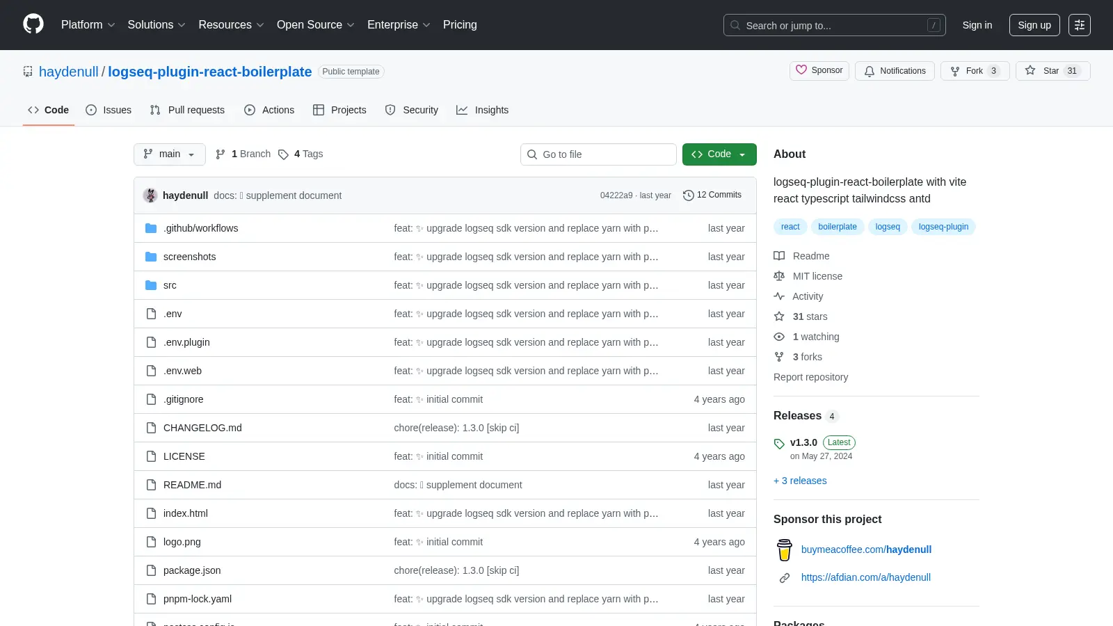 Logseq Plugin React Boilerplate screenshot