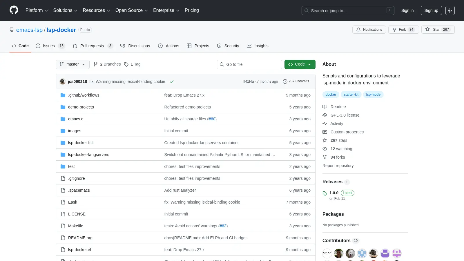 Lsp Docker screenshot