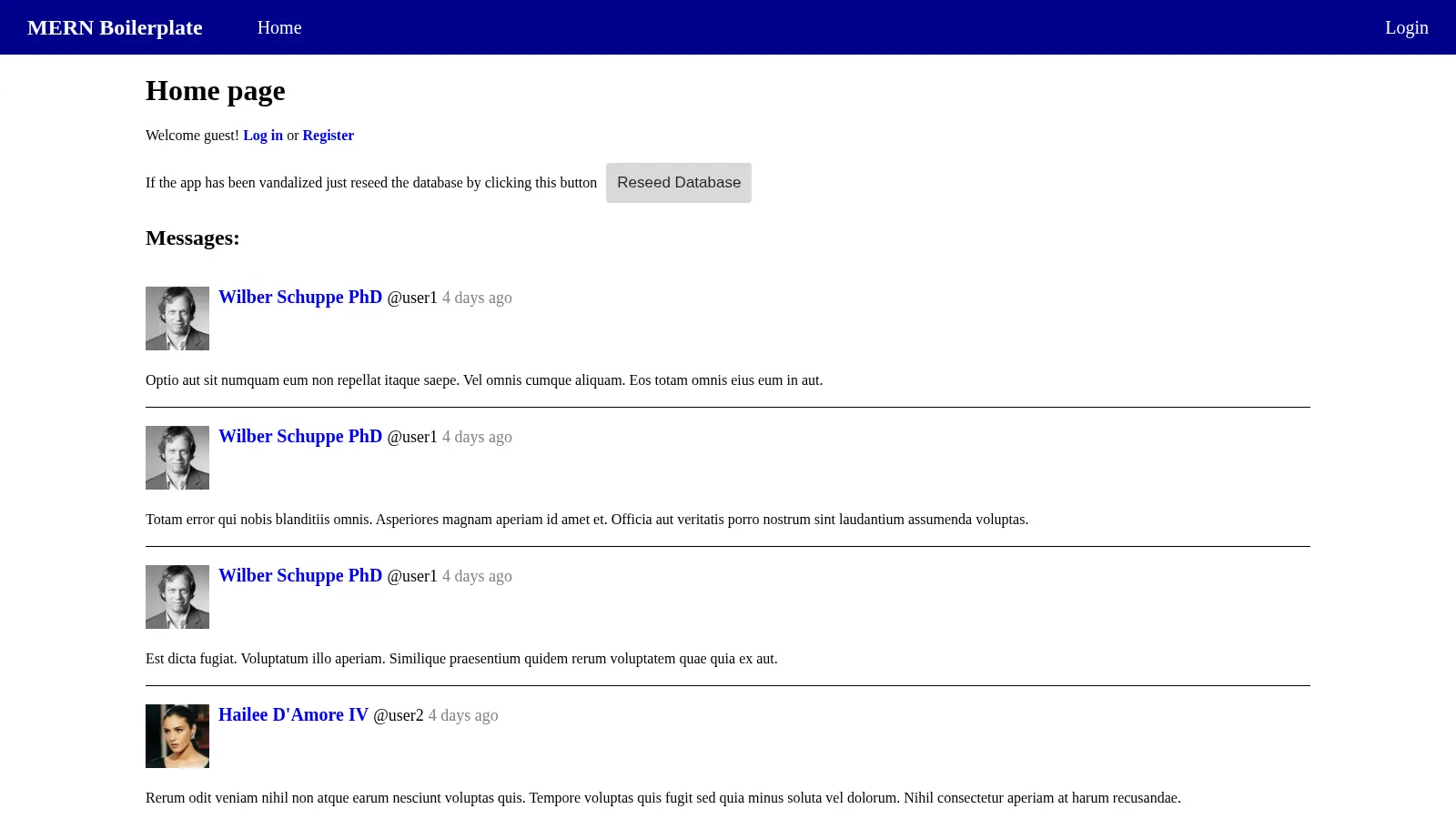Mern Boilerplate 2 screenshot