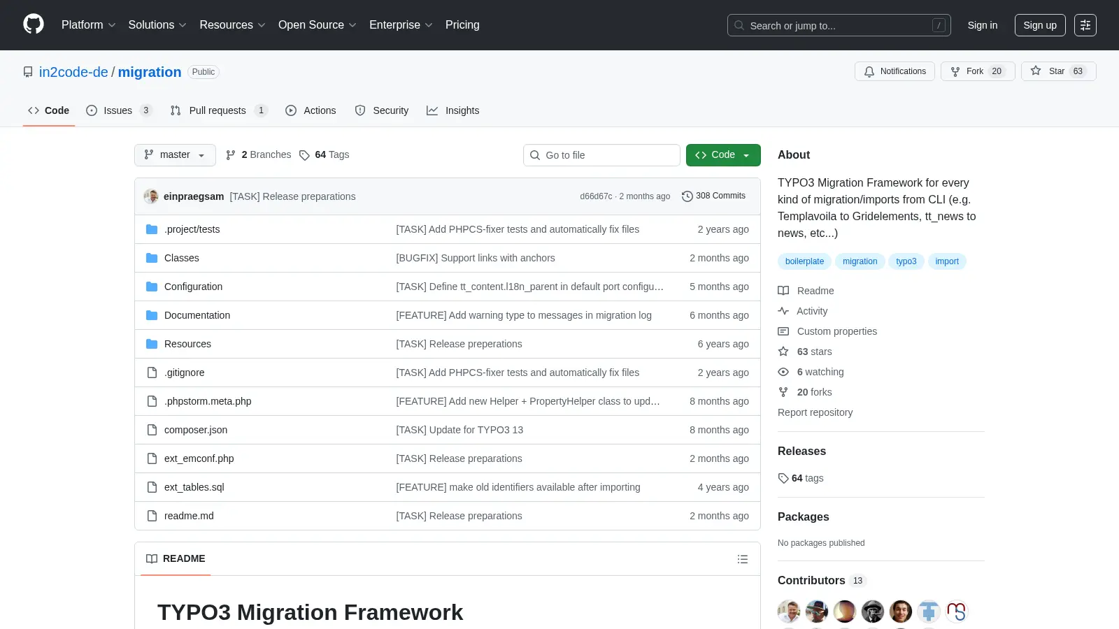 Migration screenshot