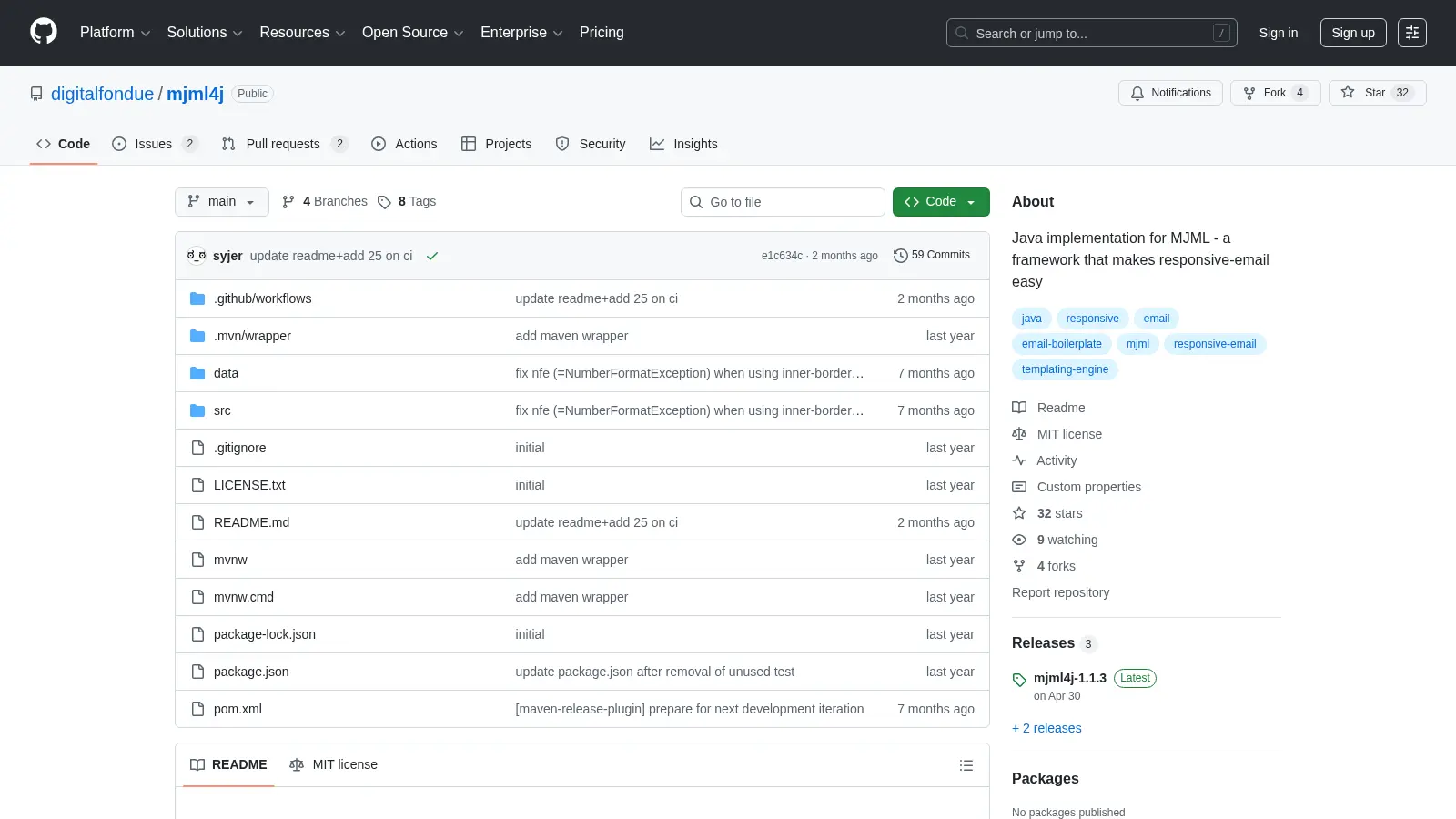 Mjml4j screenshot