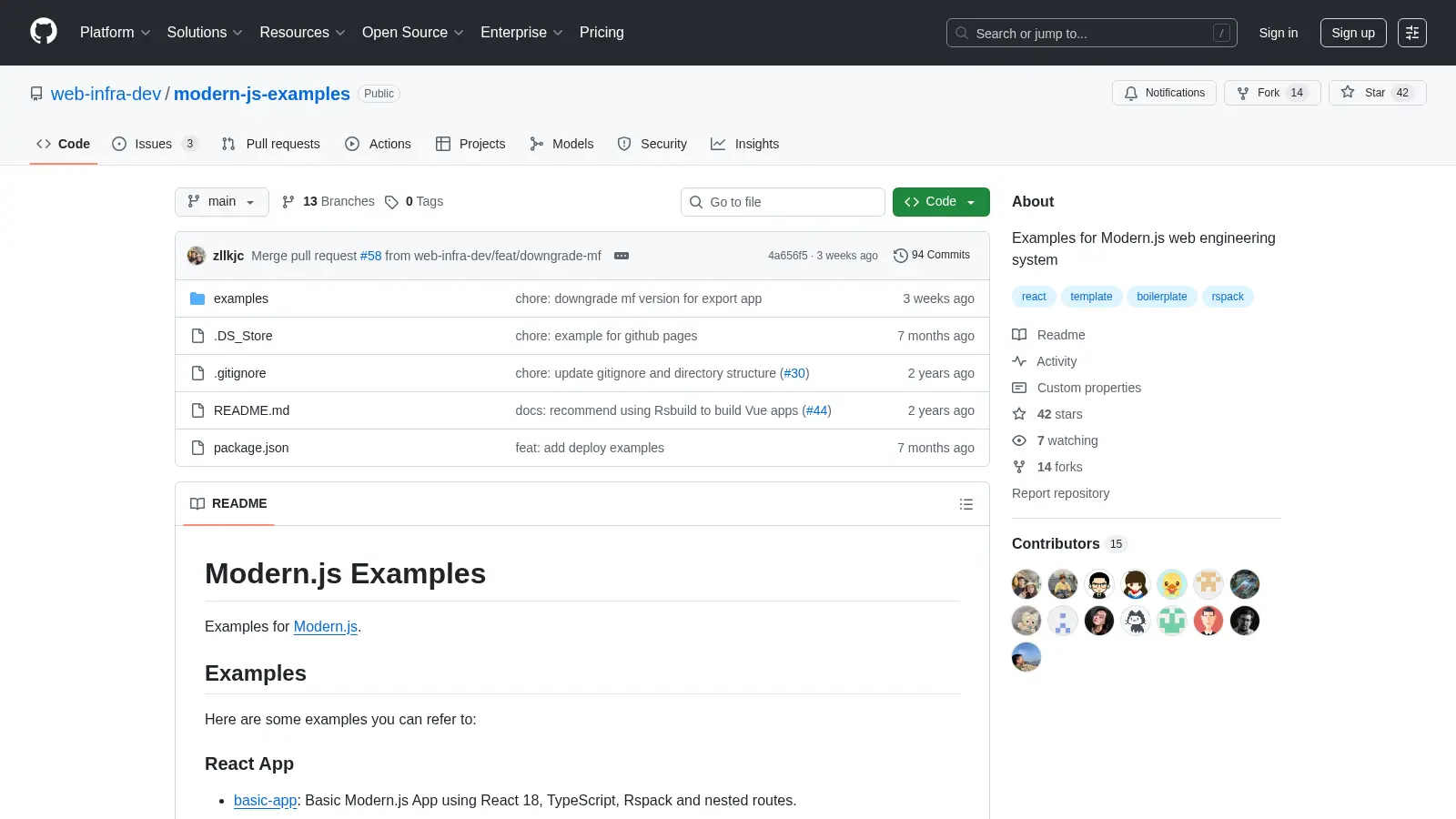 Modern Js Examples screenshot