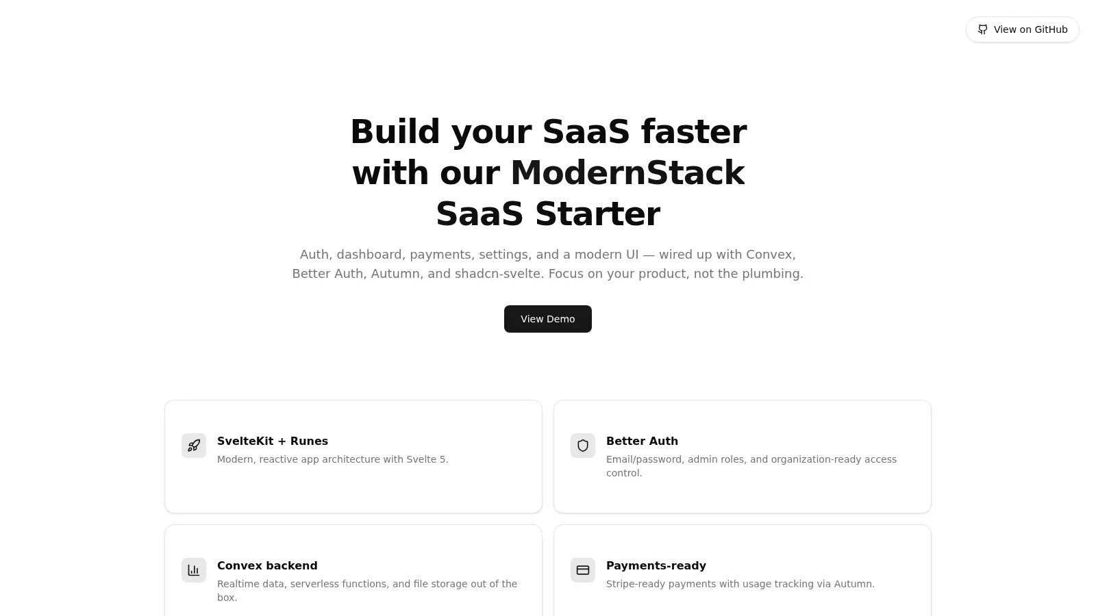 Modernstack Saas screenshot