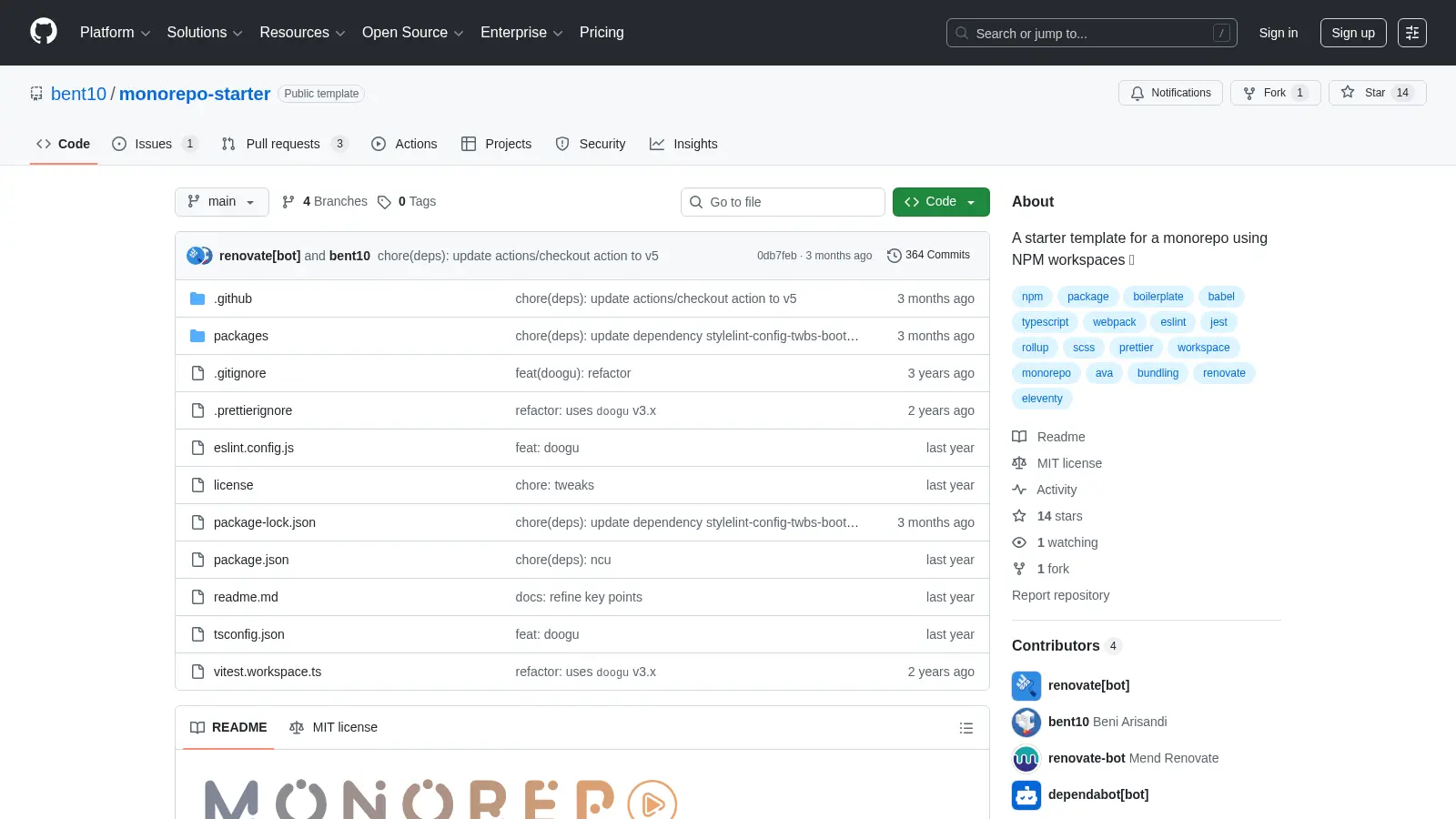 Monorepo Starter screenshot