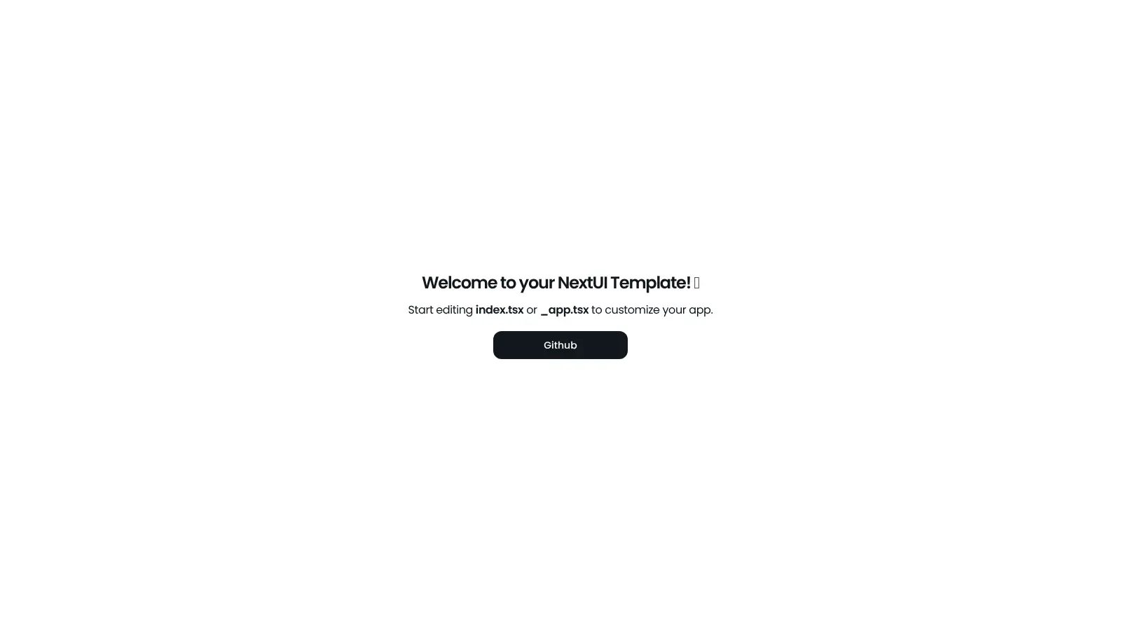 Next Ui Starter Template screenshot
