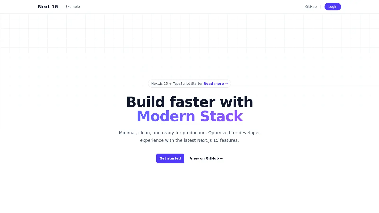 Next16 Ts Template Fullstack screenshot