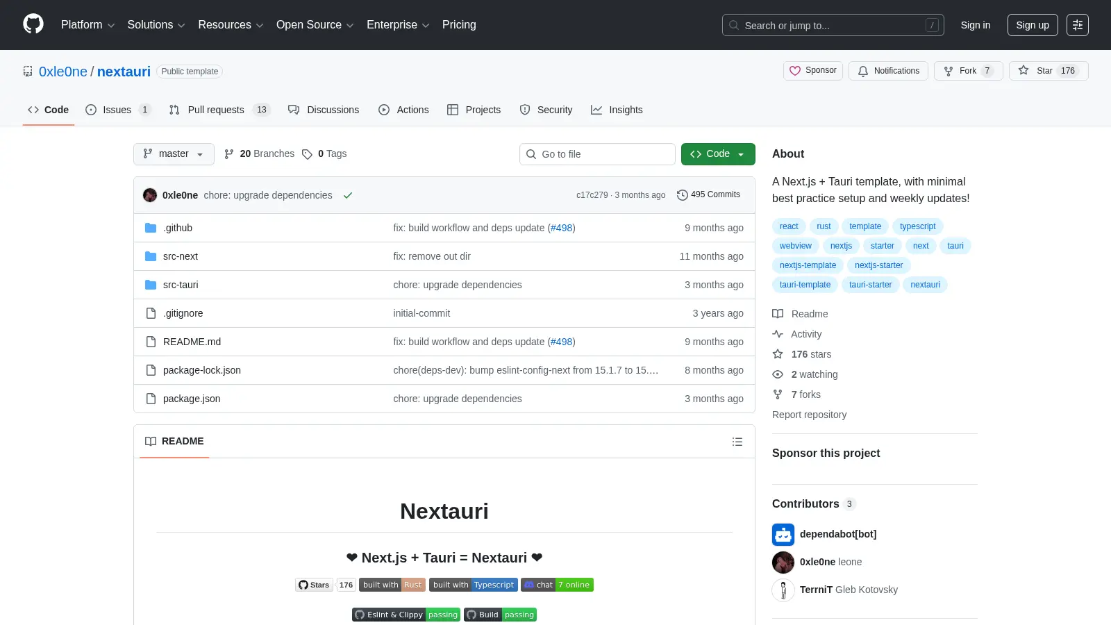 Nextauri screenshot