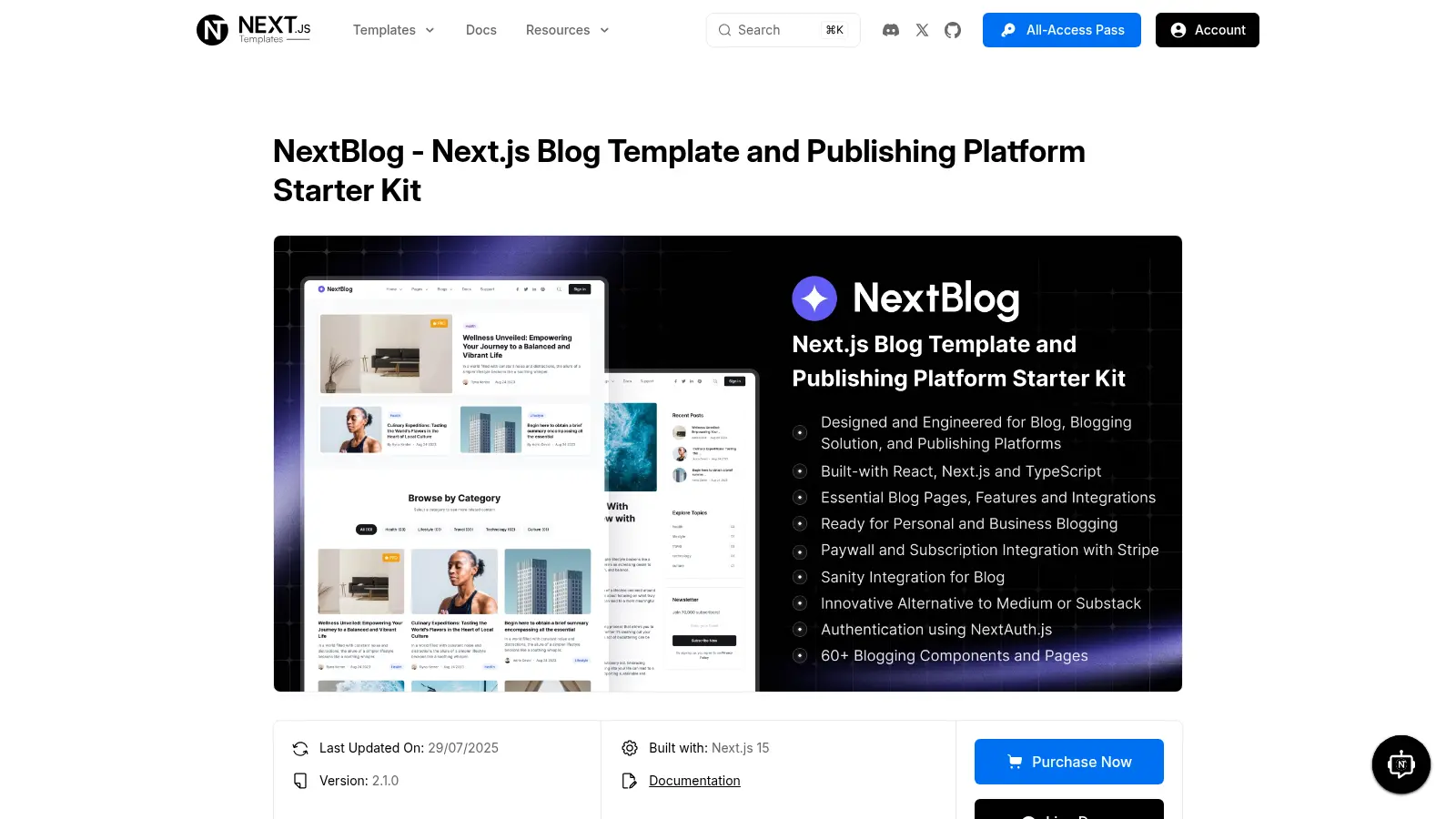 Nextblog screenshot