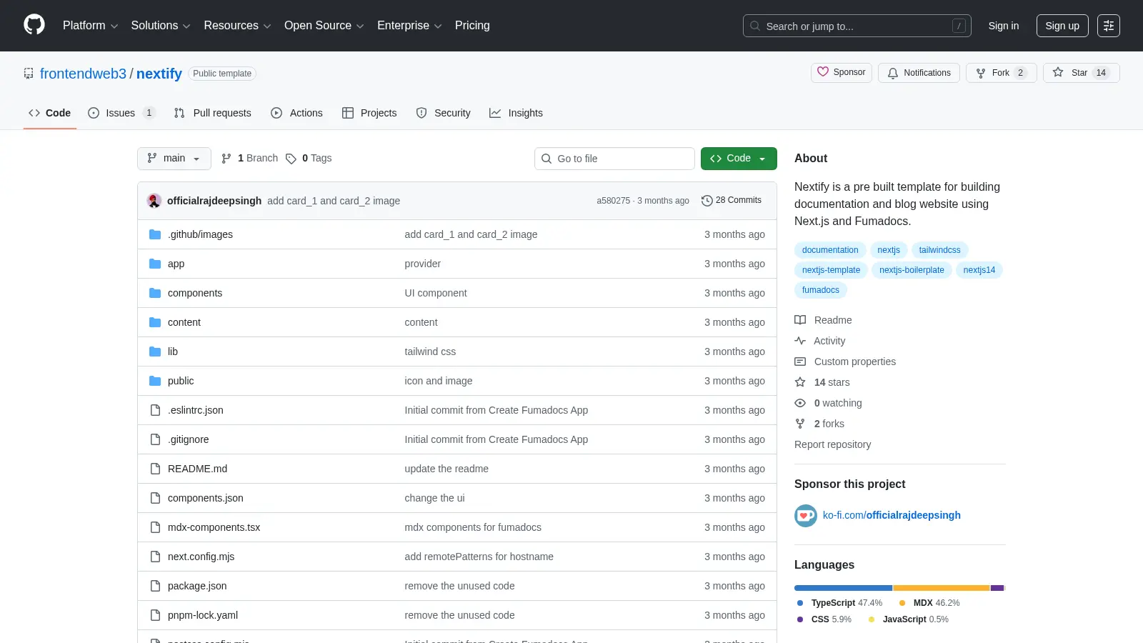 Nextify screenshot