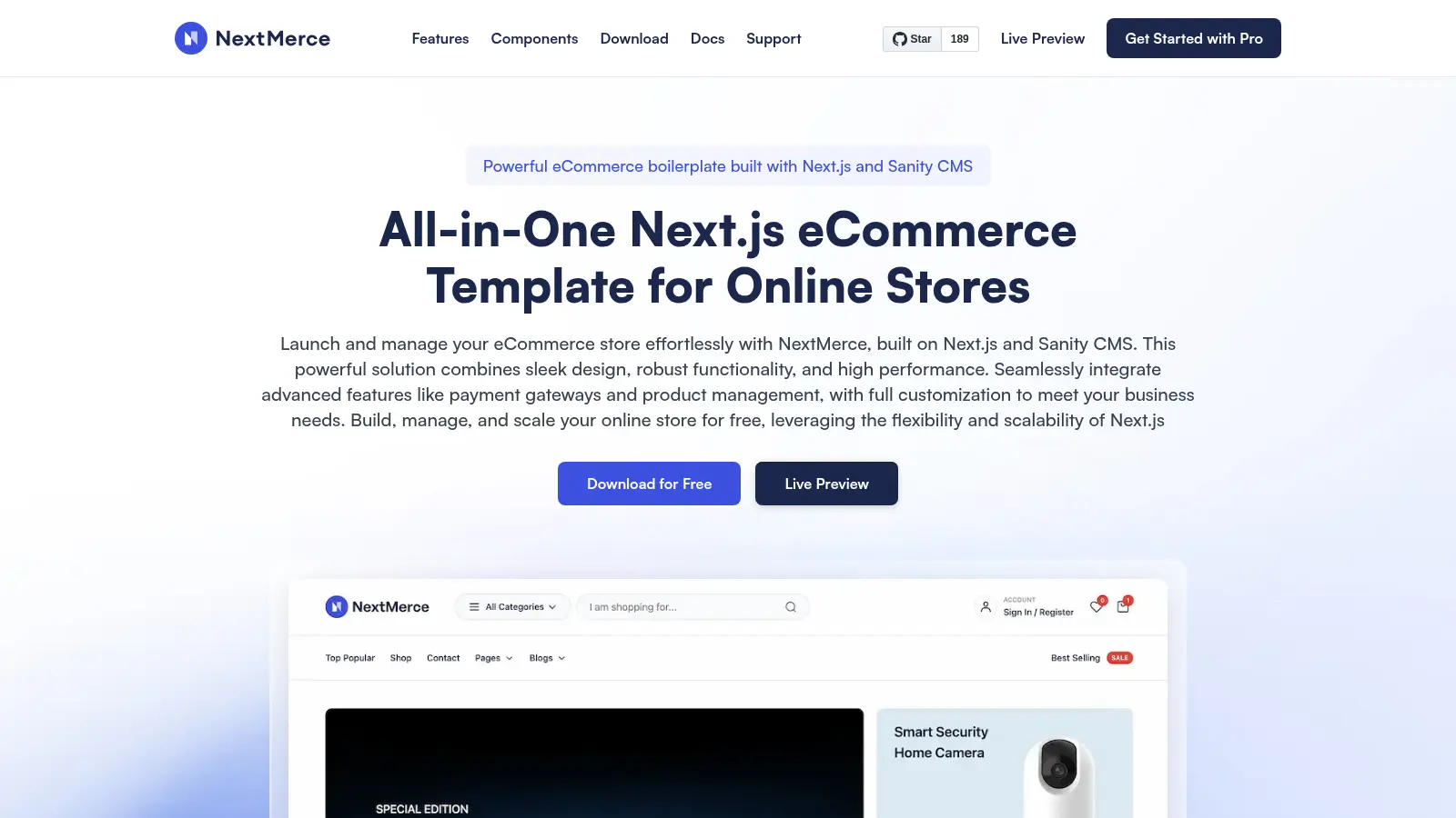 Nextjs Ecommerce Template screenshot