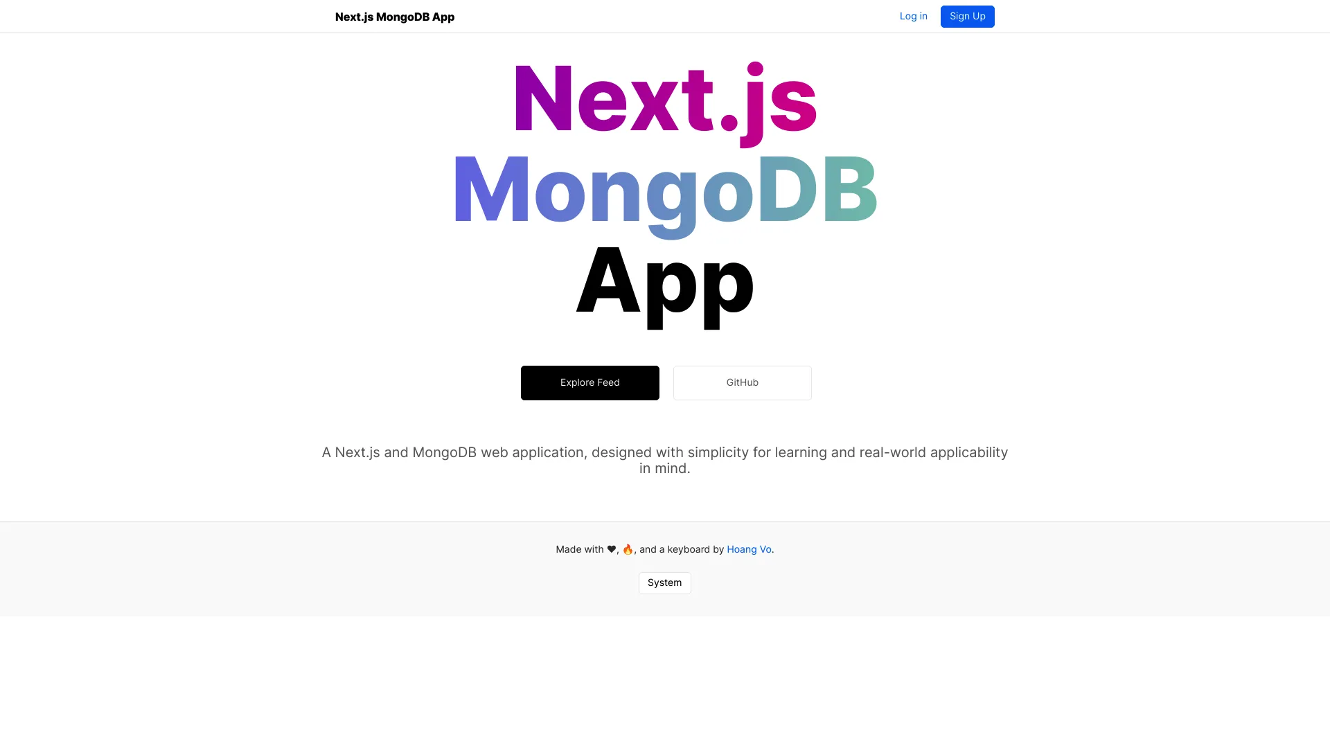 Nextjs Mongodb App screenshot