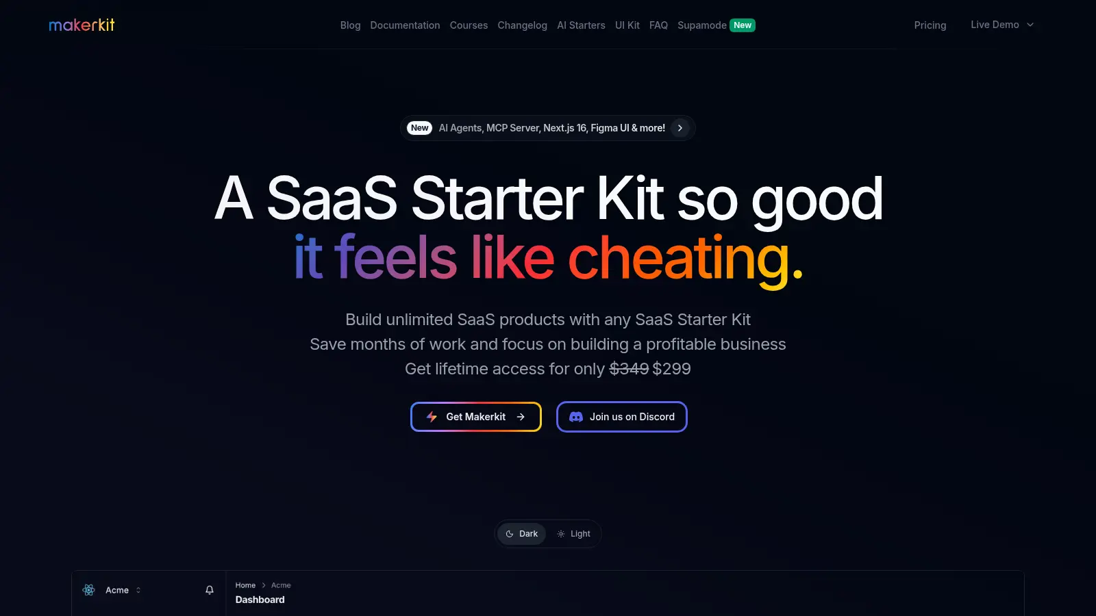 Nextjs Saas Starter Kit Lite screenshot