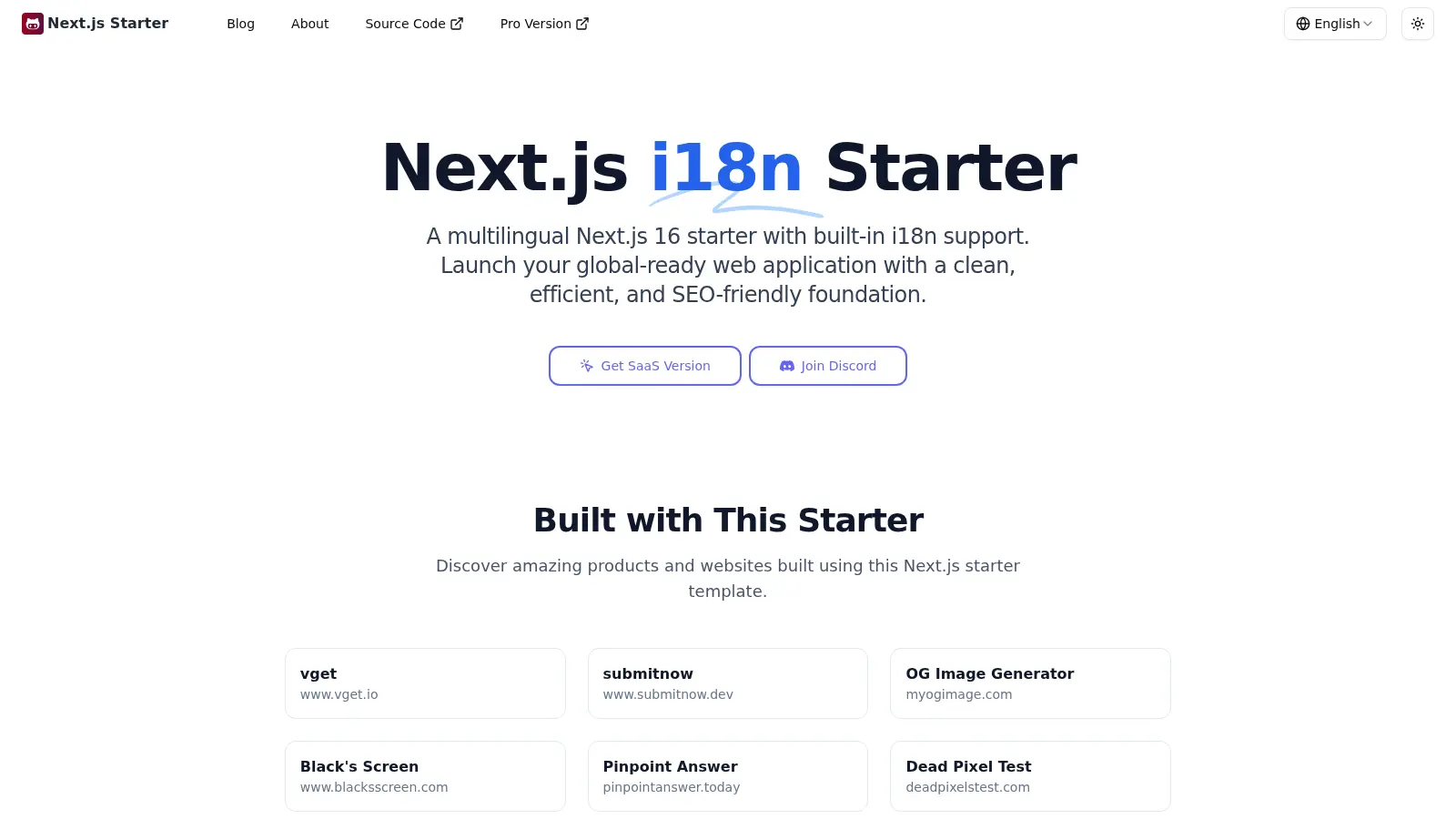 Nextjs Starter 4 screenshot