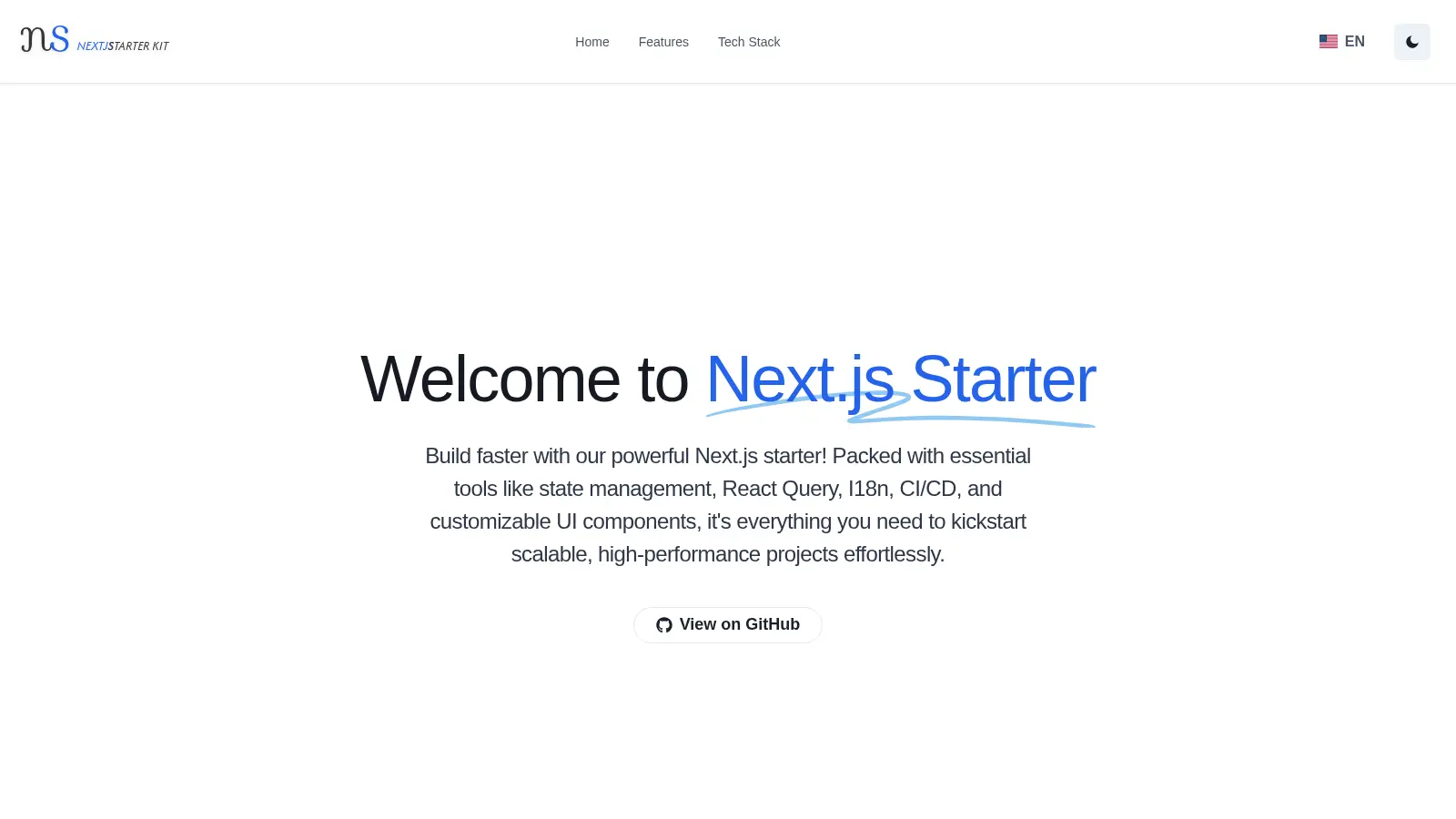 Nextjs Starter Kit screenshot
