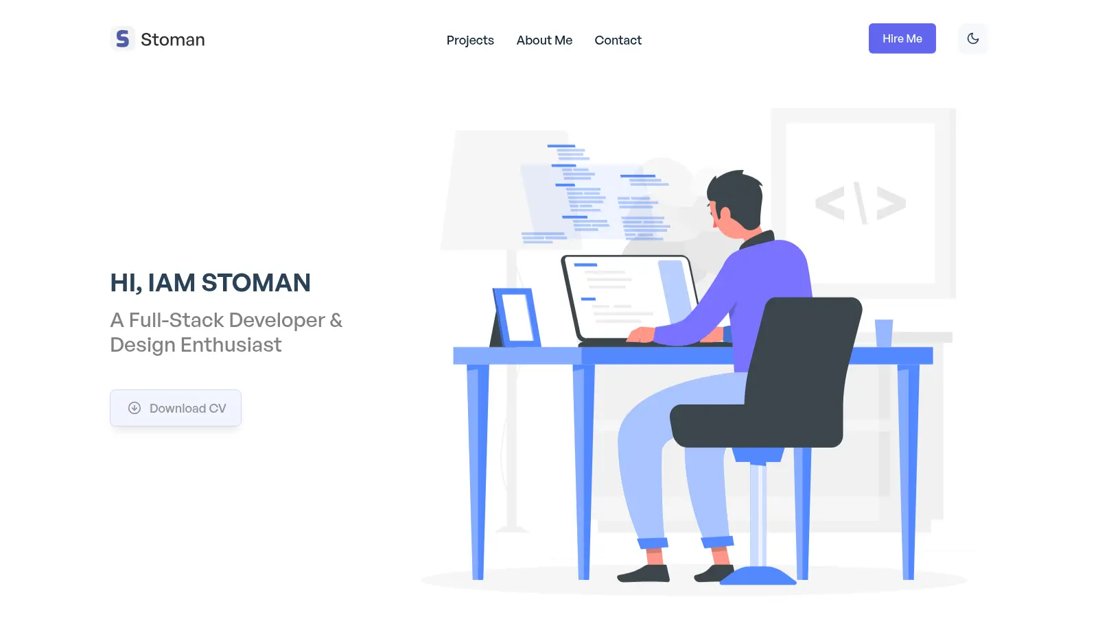 Nextjs Tailwindcss Portfolio screenshot