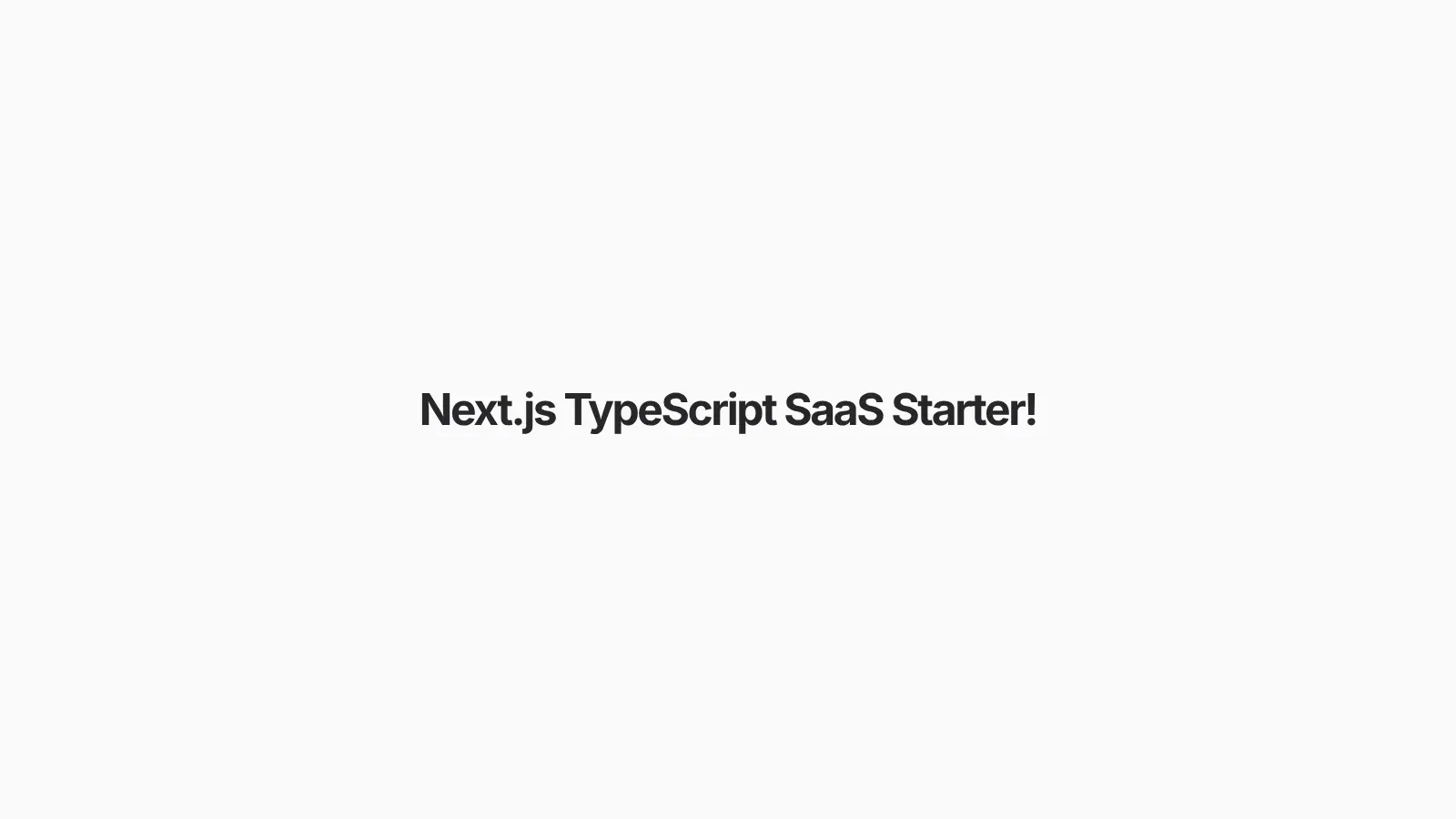 Nextjs Typescript Saas screenshot