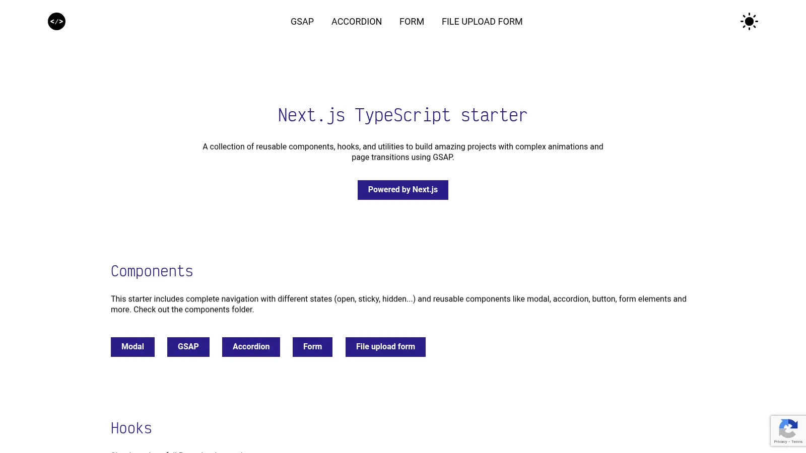 Nextjs Typescript Starter 2 screenshot