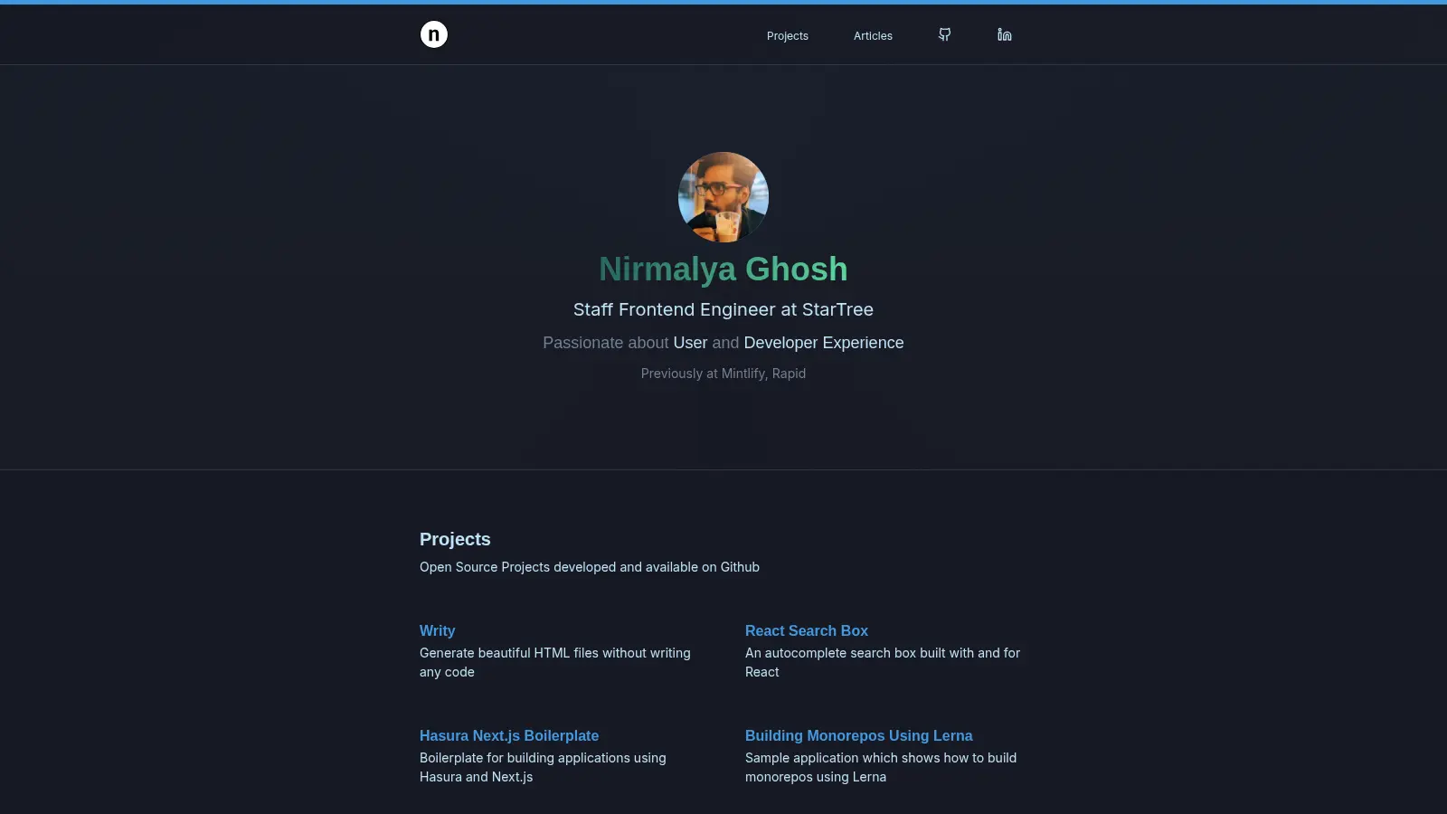 Nirmalyaghosh Com screenshot