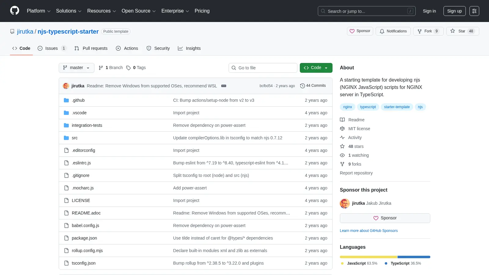 Njs Typescript Starter screenshot