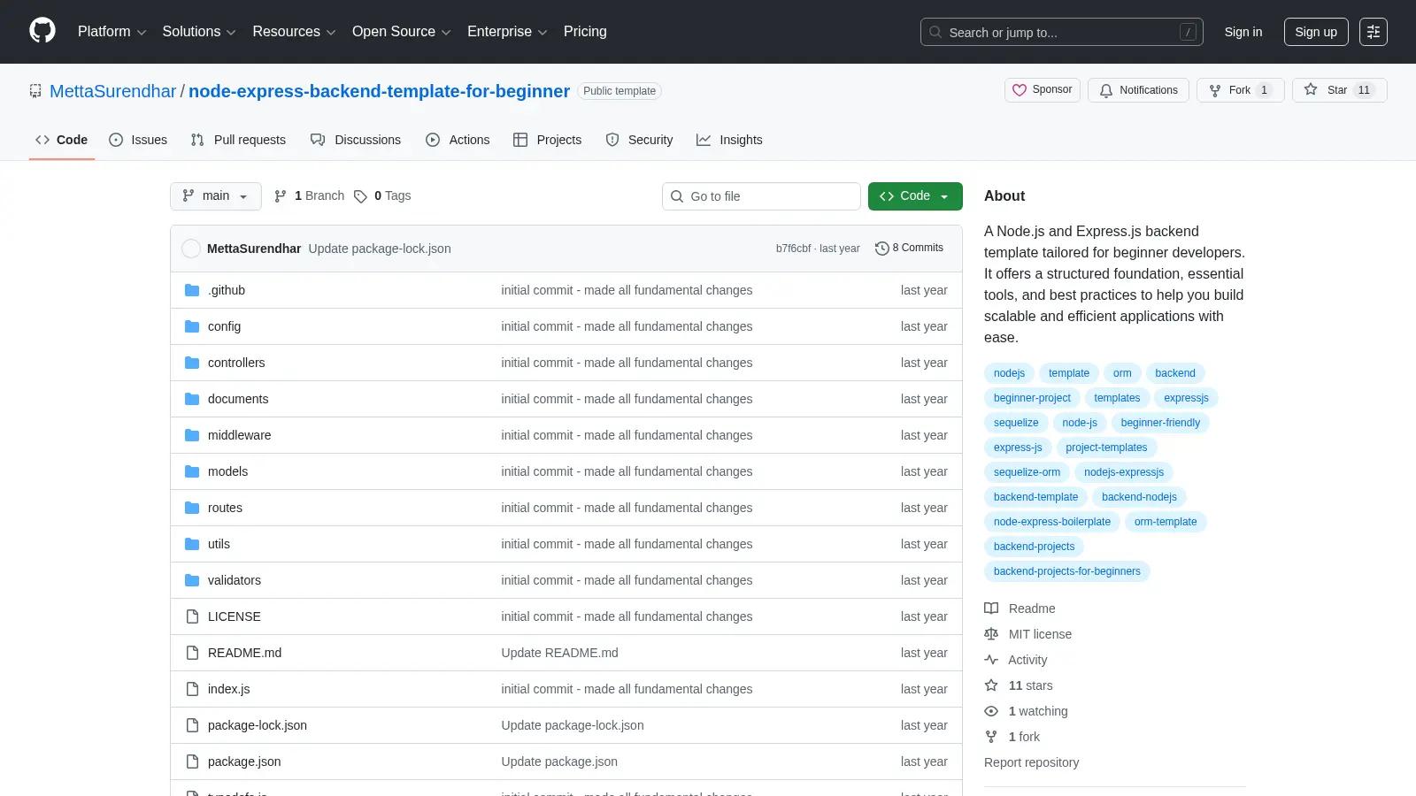 Node Express Backend Template For Beginner screenshot