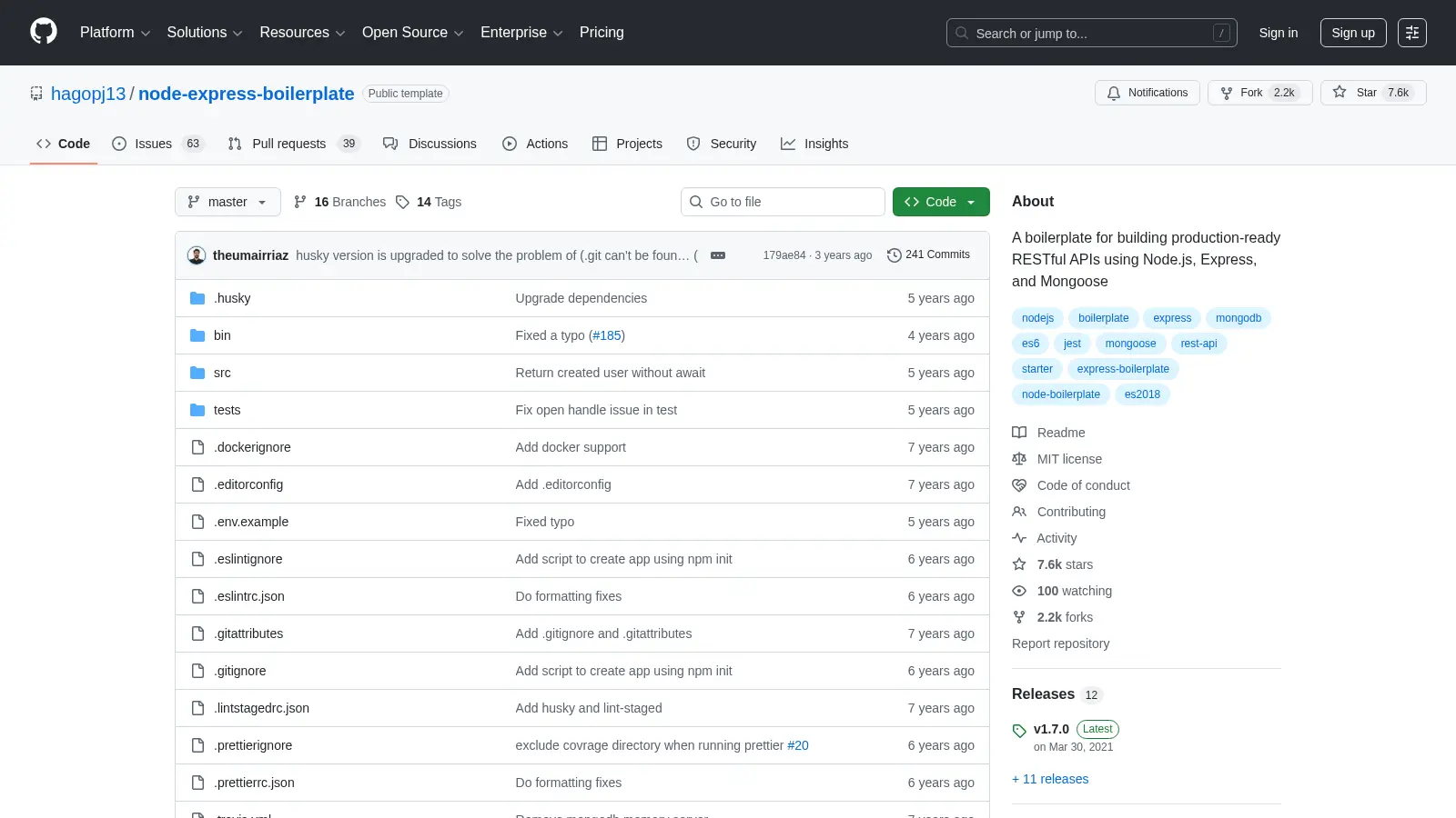 Node Express Boilerplate 2 screenshot