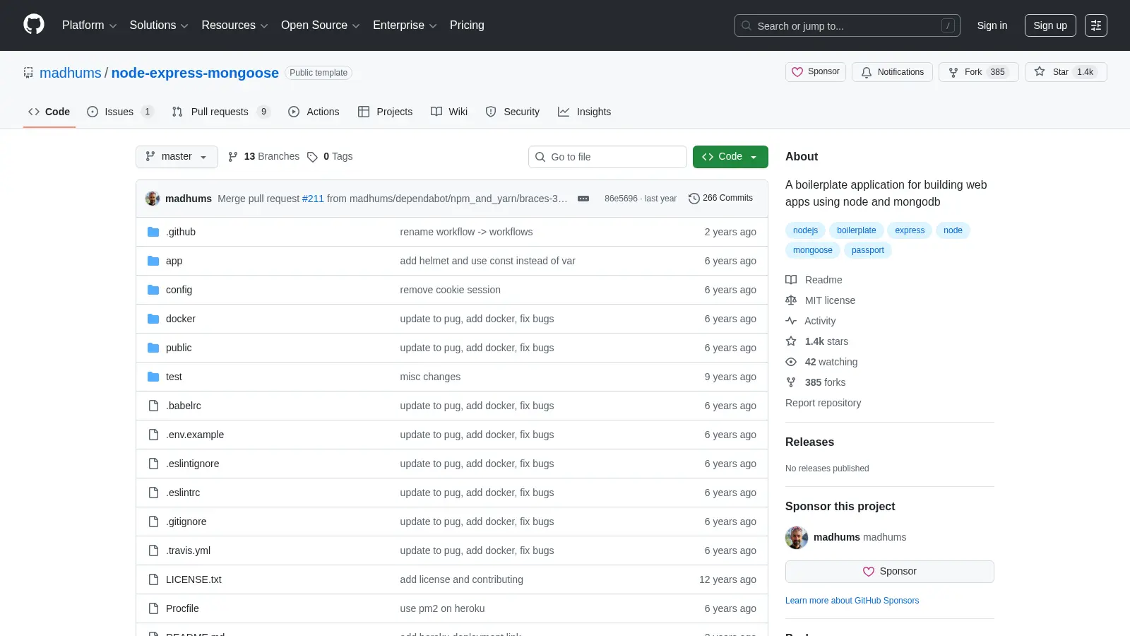 Node Express Mongoose screenshot