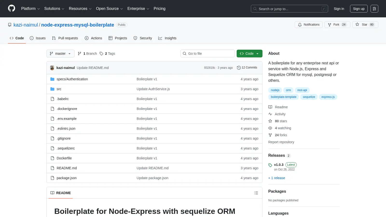 Node Express Mysql Boilerplate 2 screenshot