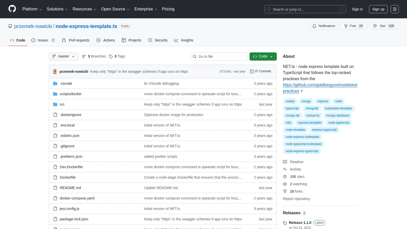 Node Express Template Ts screenshot