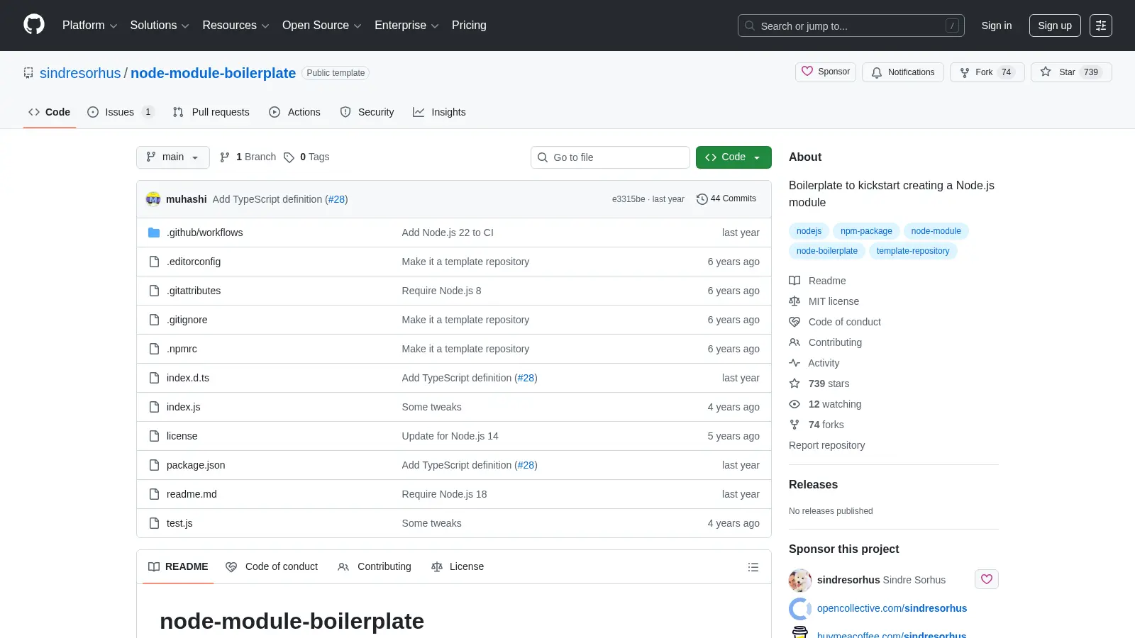 Node Module Boilerplate screenshot