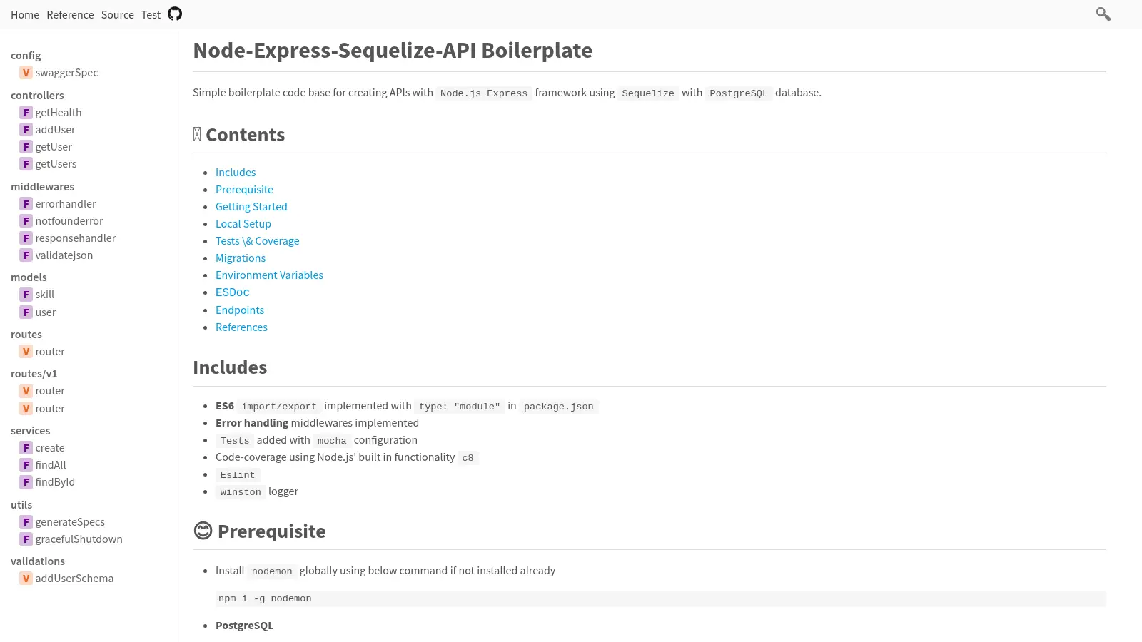 Node Pg Sequelize Boilerplate screenshot