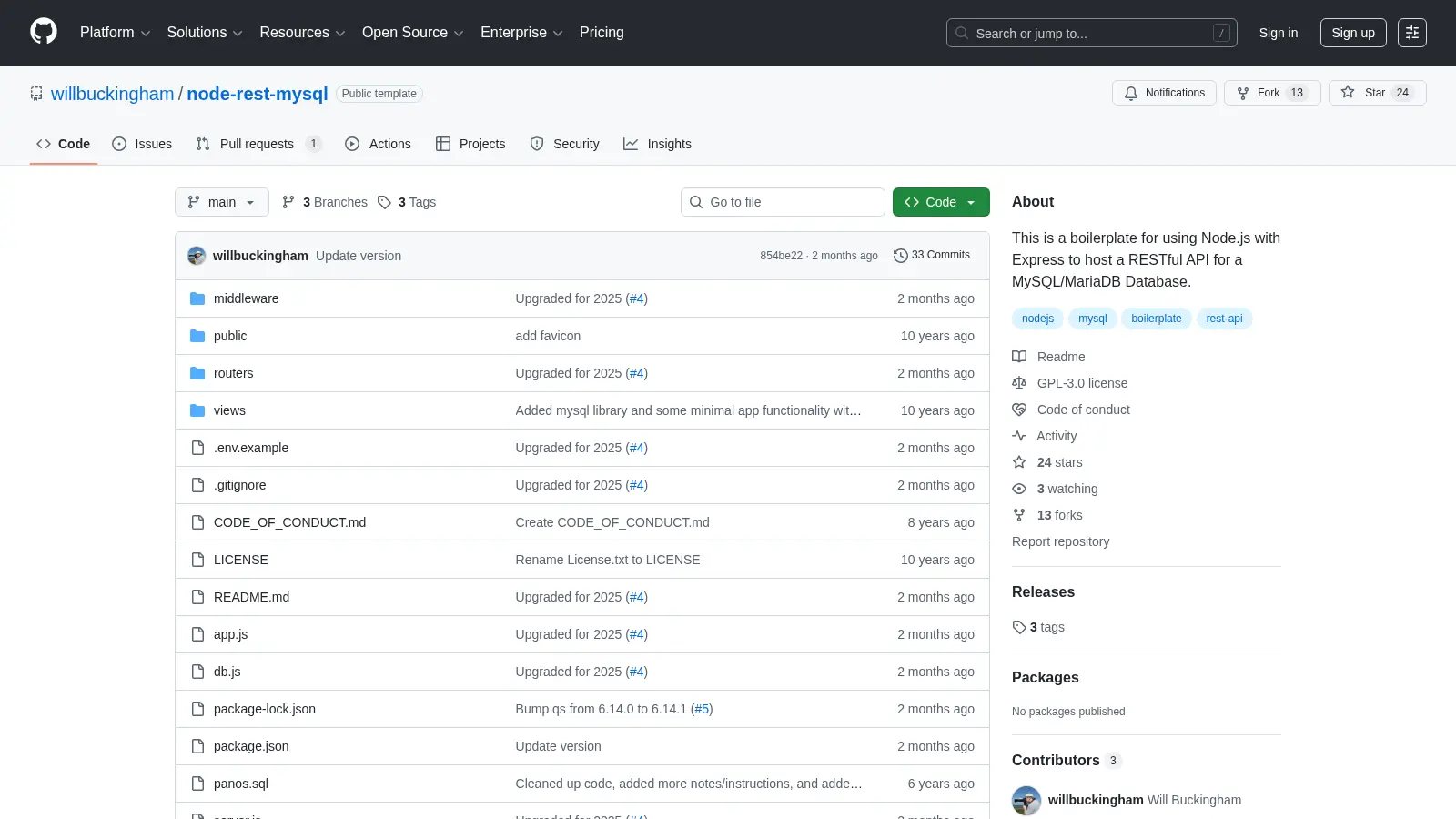 Node Rest Mysql screenshot