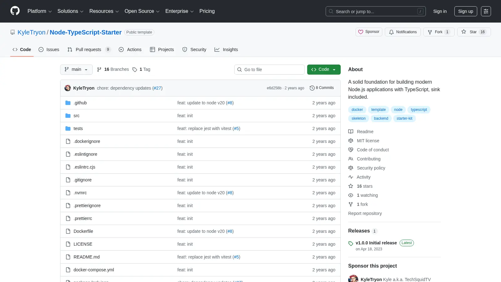 Node Typescript Starter screenshot