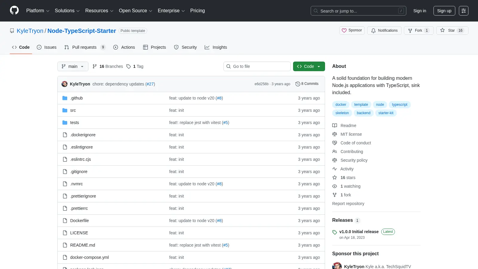 Node Typescript Starter 2 screenshot