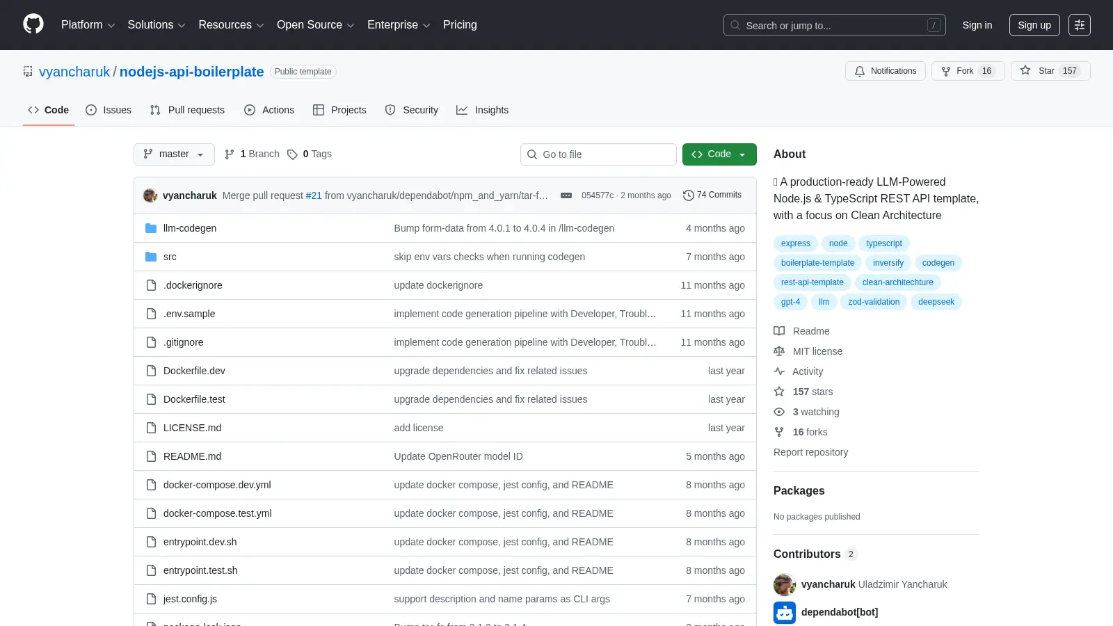 Nodejs Api Boilerplate screenshot