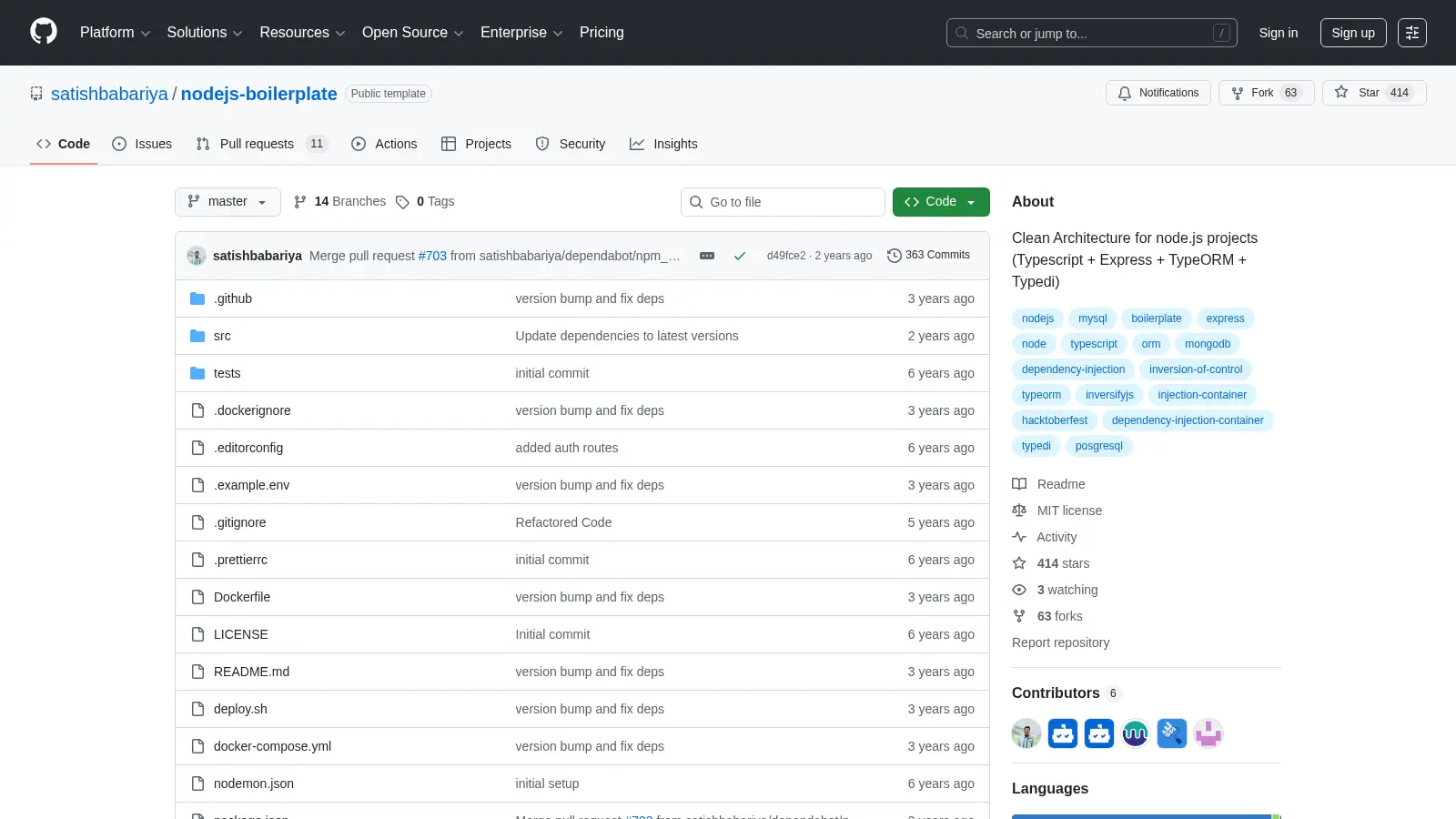 Nodejs Boilerplate screenshot