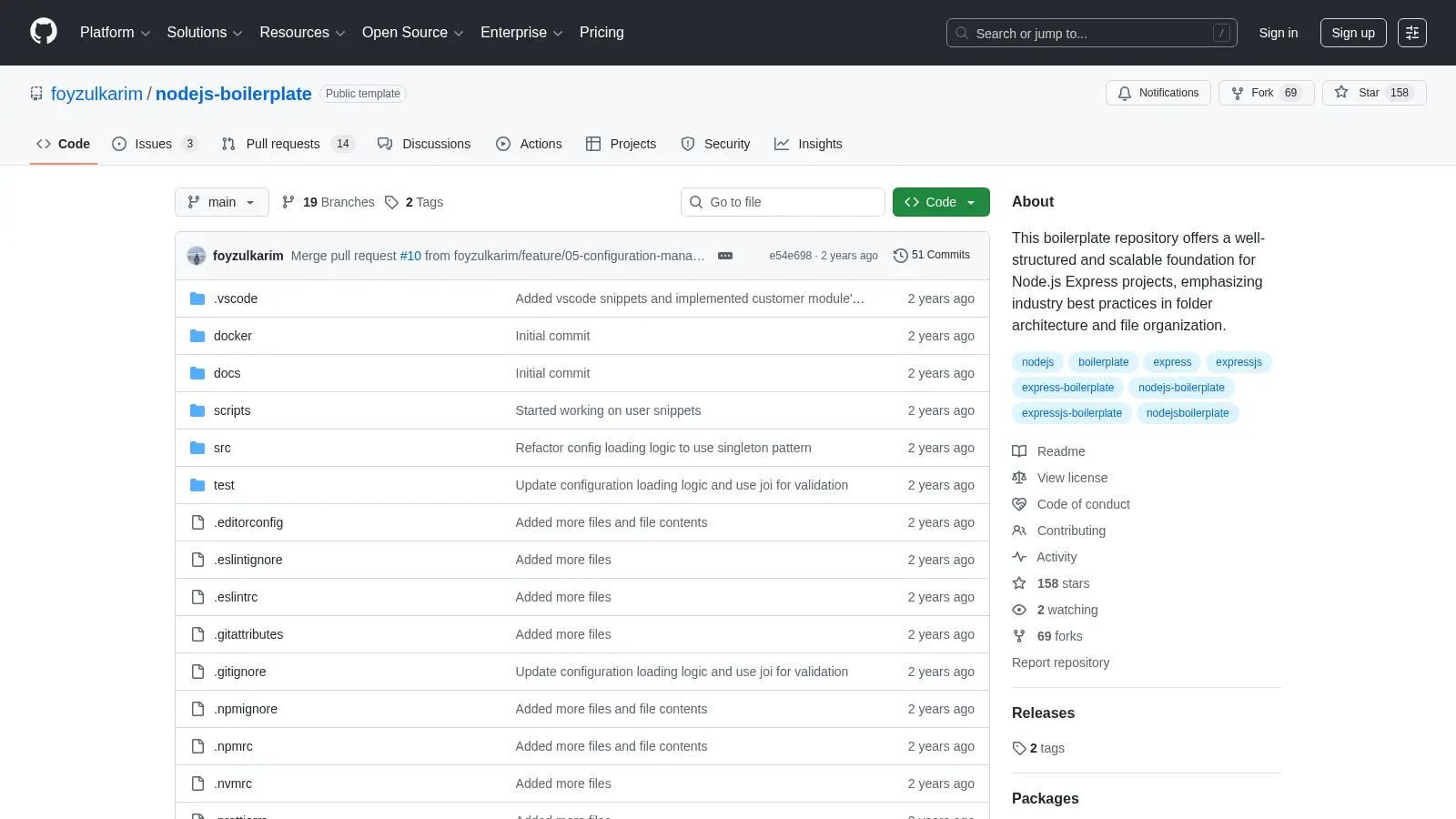 Nodejs Boilerplate 2 screenshot