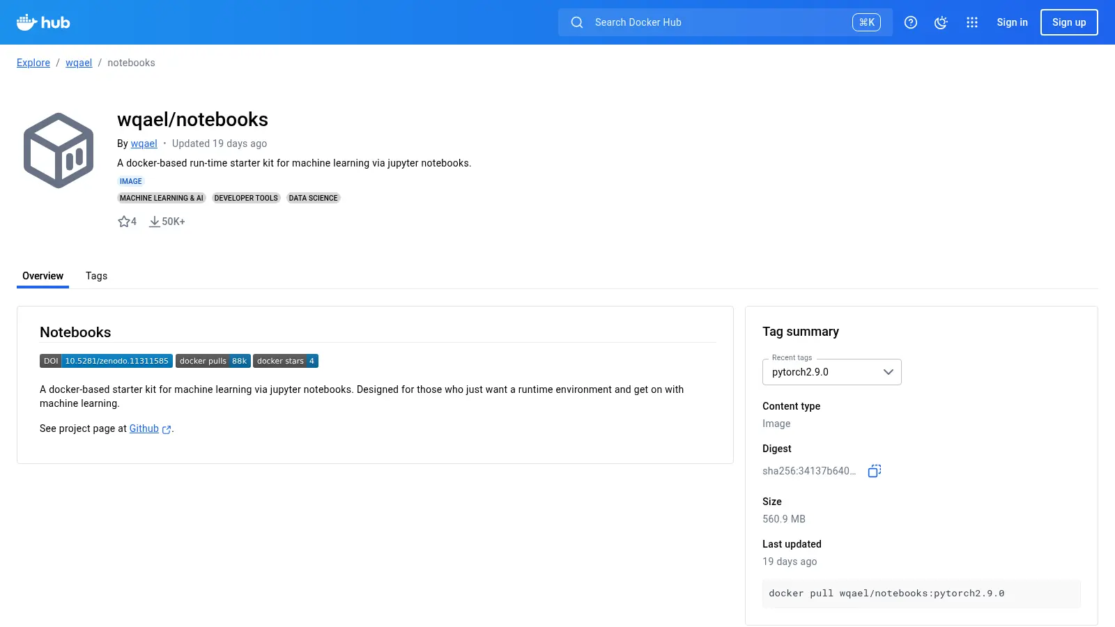 Notebooks screenshot