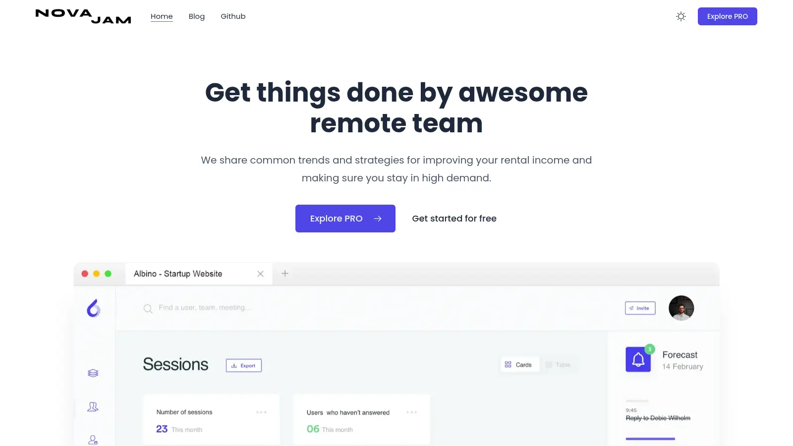 Novajam screenshot