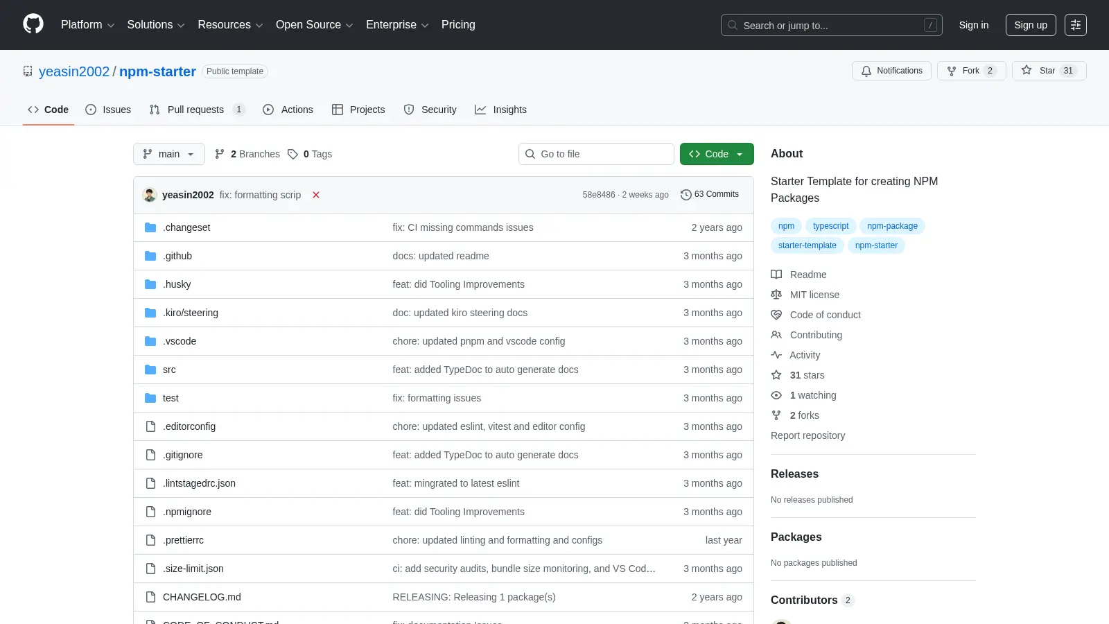 Npm Starter screenshot